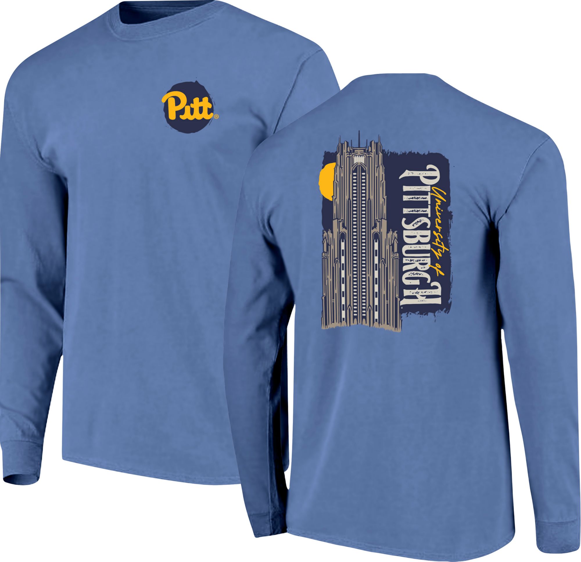 Image One Men's Pitt Panthers Royal Cathedral Poster T-Shirt product image