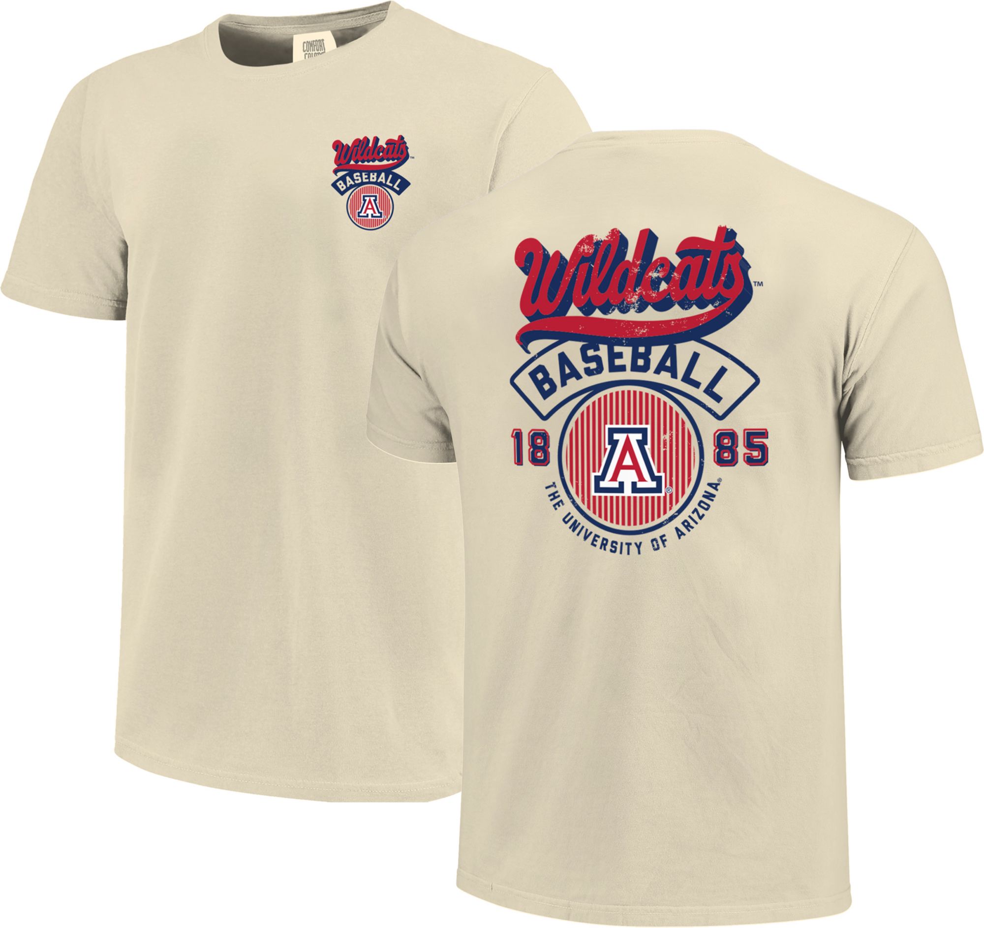 Image One Men's Arizona Wildcats Ivory Baseball T-Shirt product image