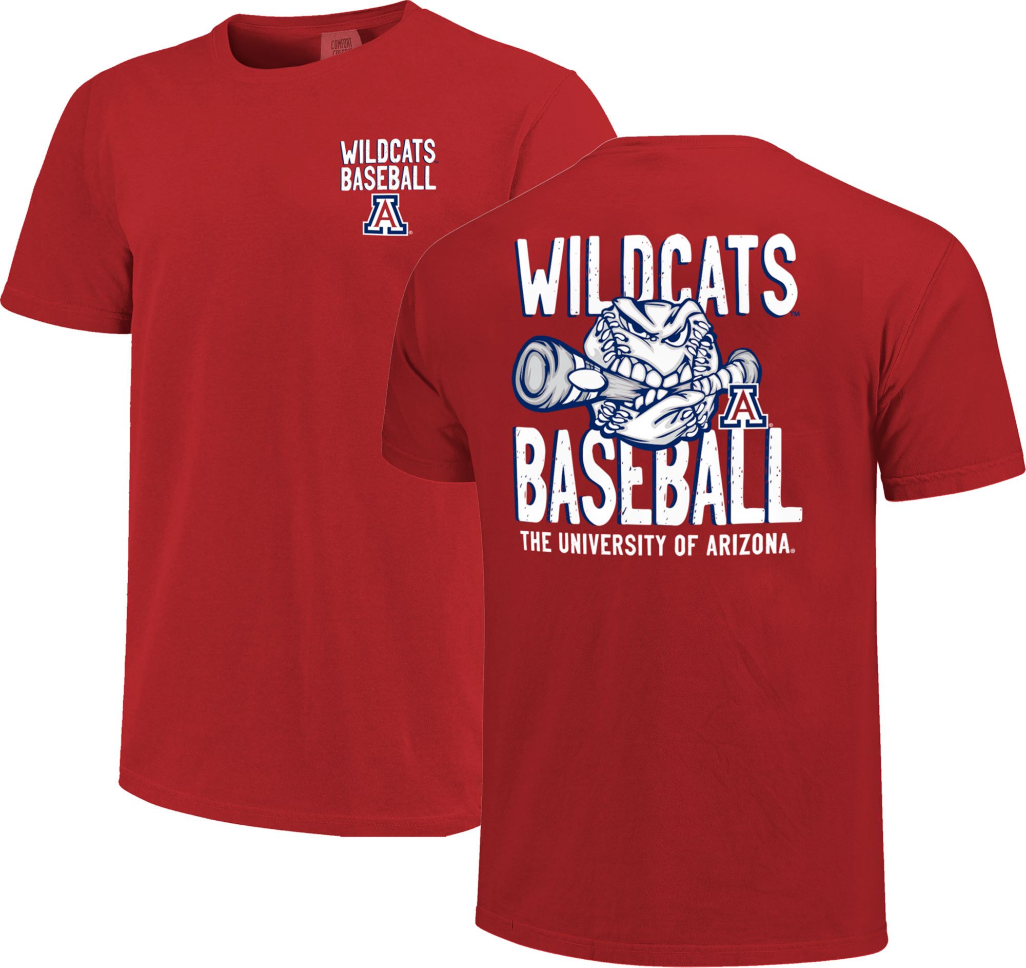 Image One Men's Arizona Wildcats Red Baseball Bite T-Shirt product image