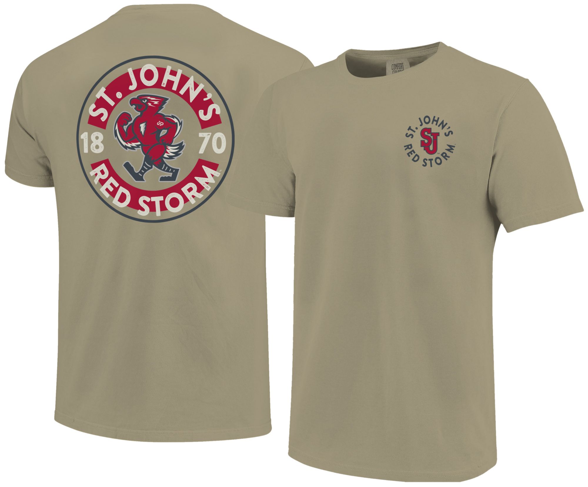 Image One Men's St. John's Red Storm Khaki Retro Vibe Softball T-Shirt product image