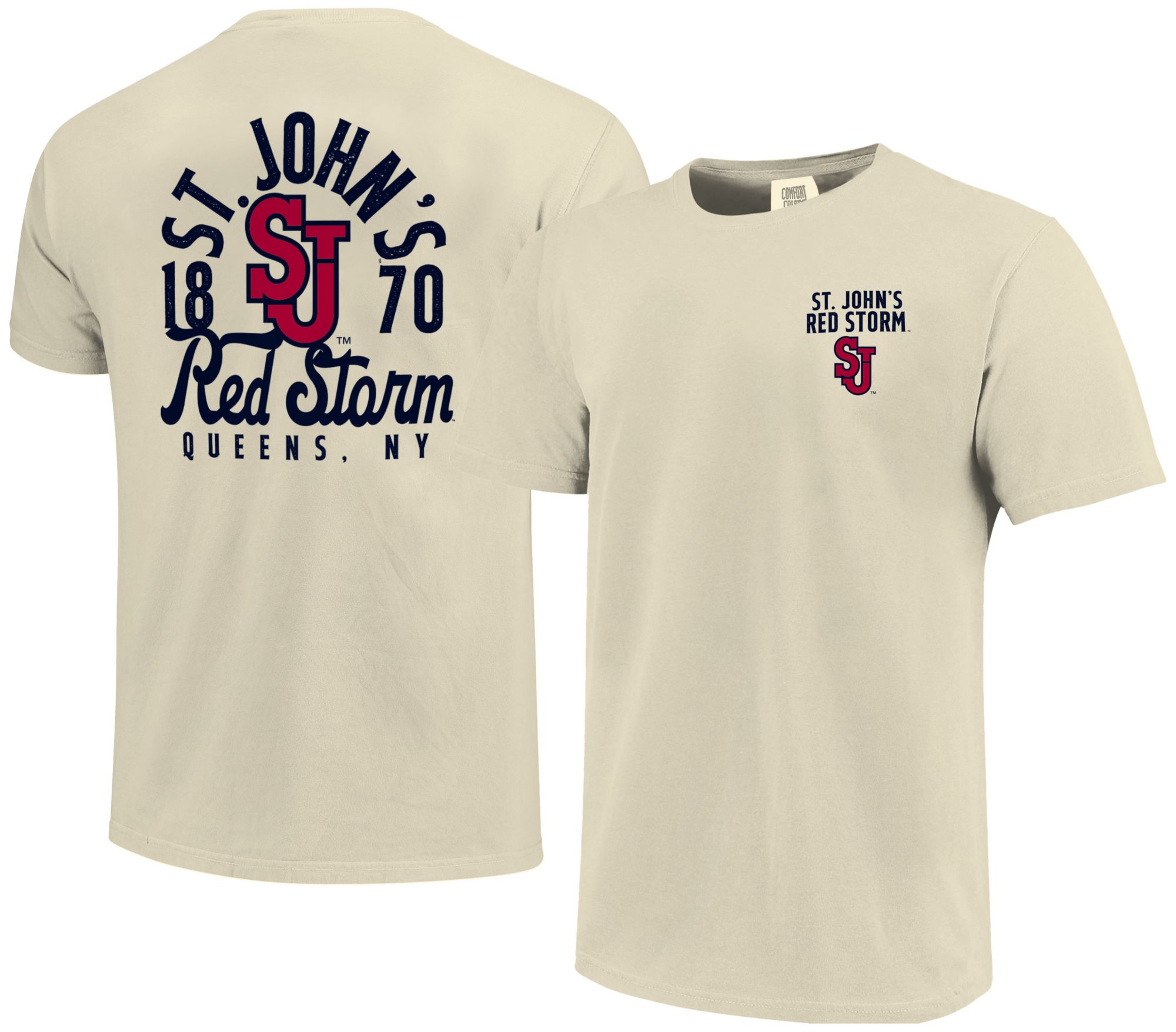 Image One Men's St. John's Red Storm Ivory Oversized T-Shirt product image