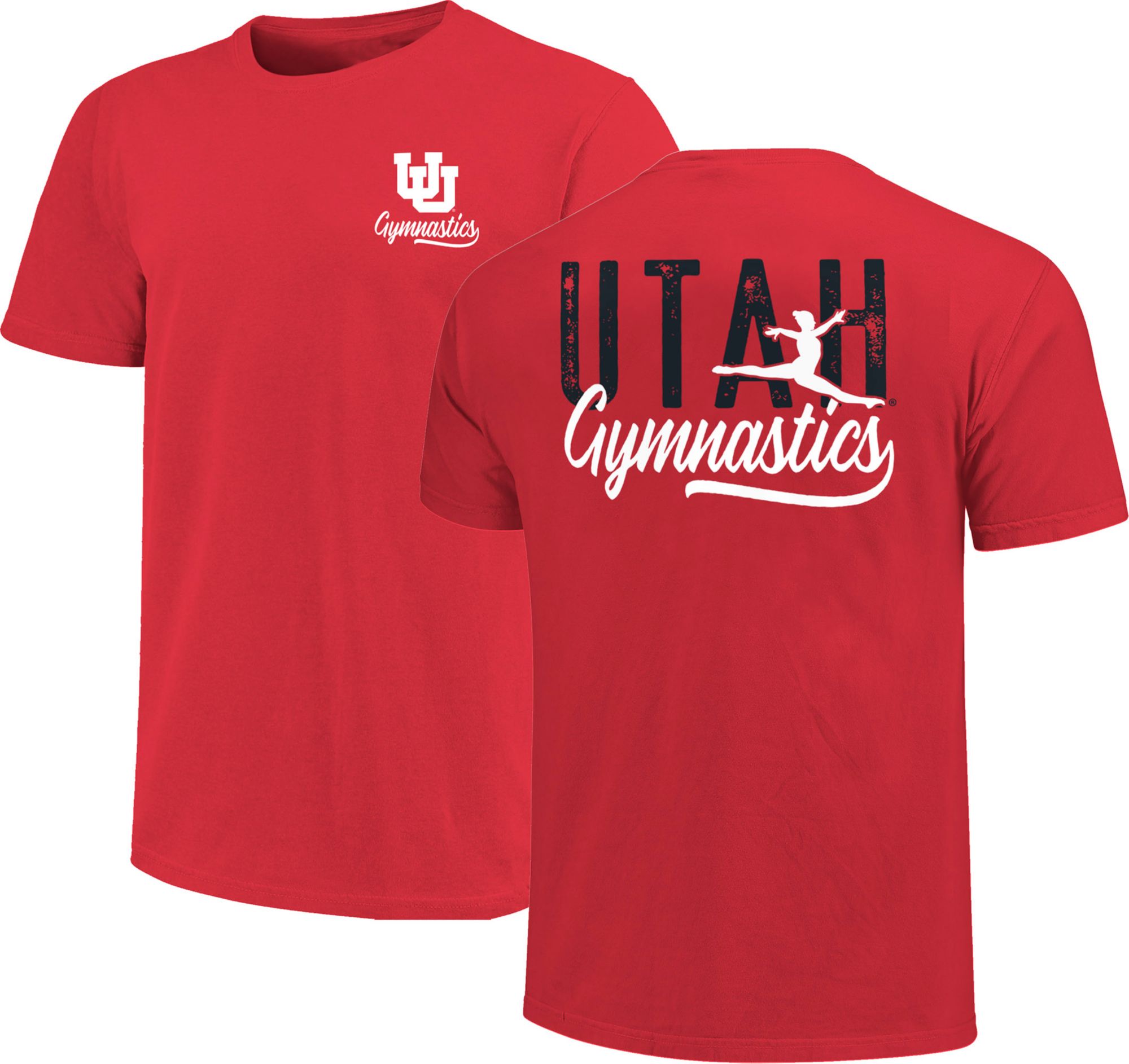 Image One Adult Utah Utes Script Gymnastics Red T-Shirt product image