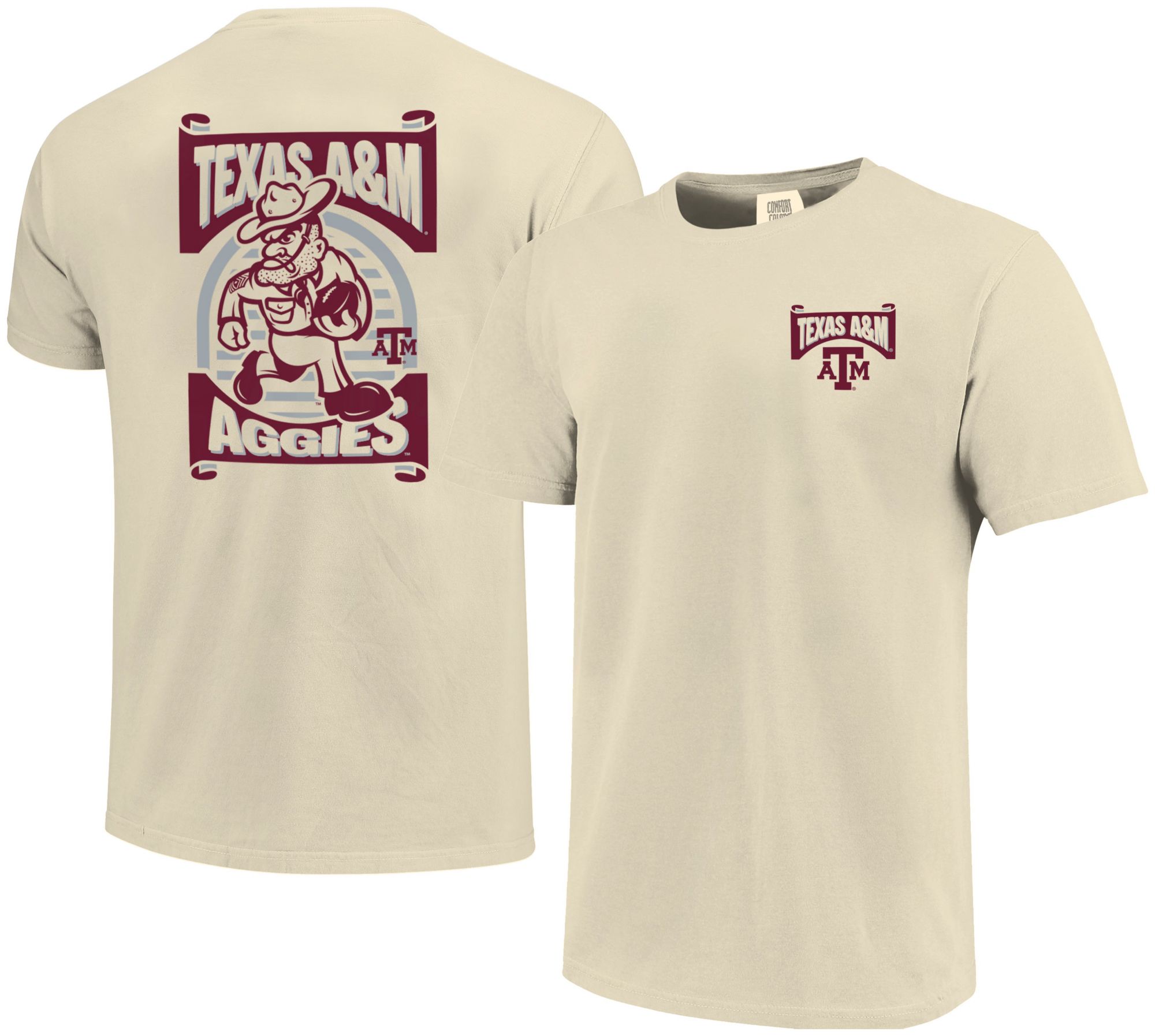 Image One Men's Texas A&M Aggies Ivory Mascot T-Shirt product image