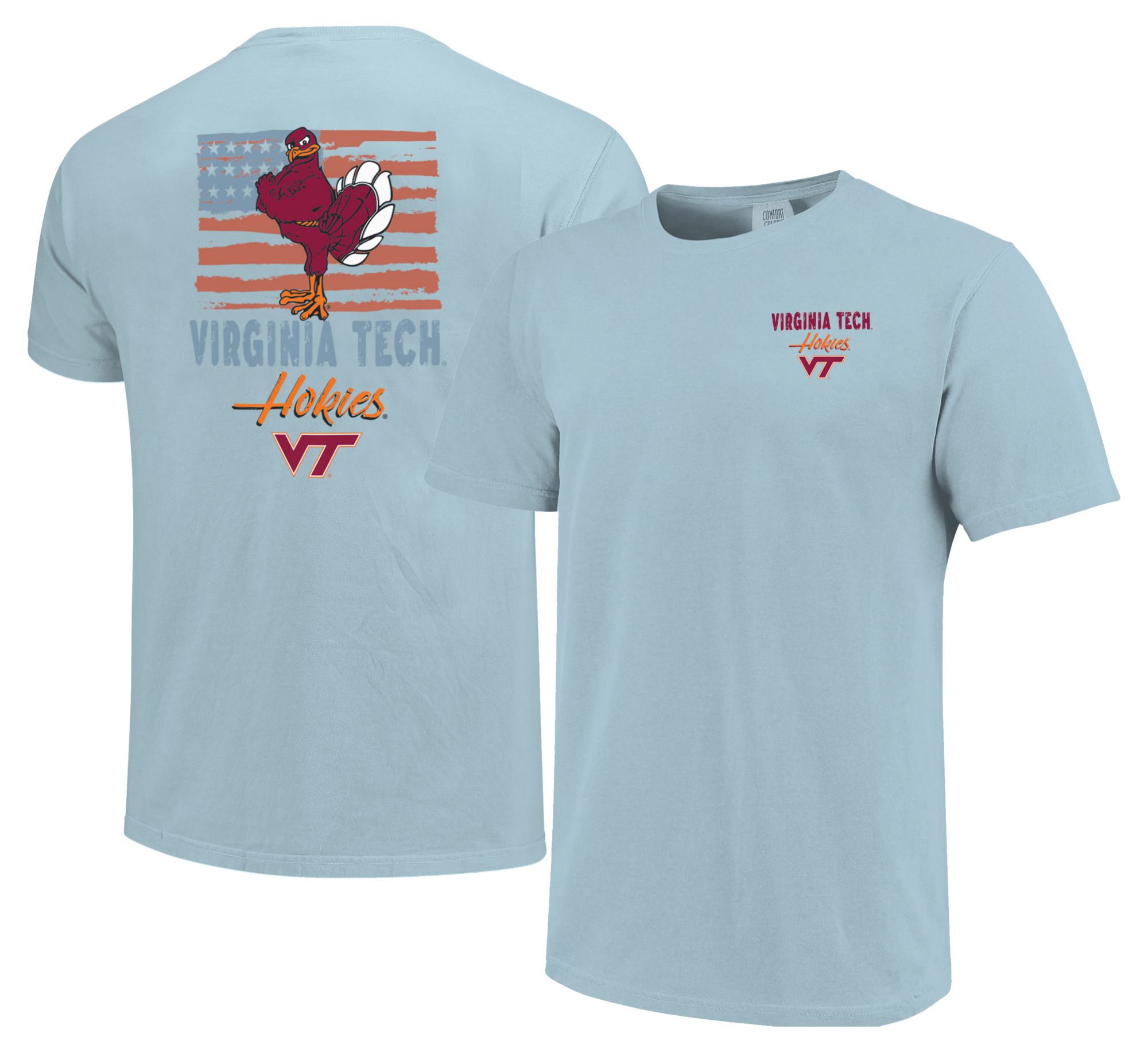 Image One Adult Virginia Tech Hokies Americana Light Blue T-Shirt product image