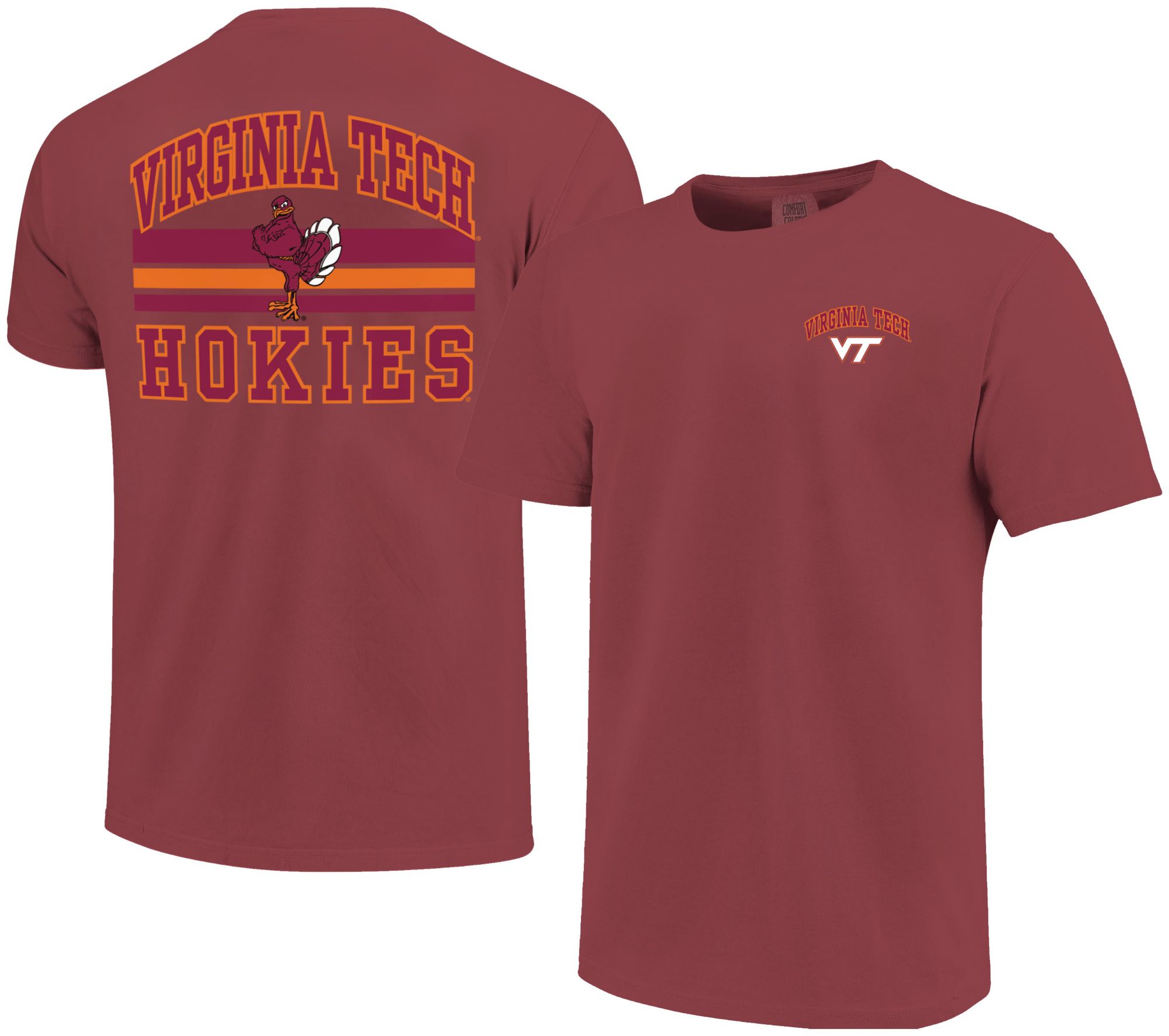 Image One Men's Virginia Tech Hokies Brick Mascot Arched Short Sleeve T-Shirt product image