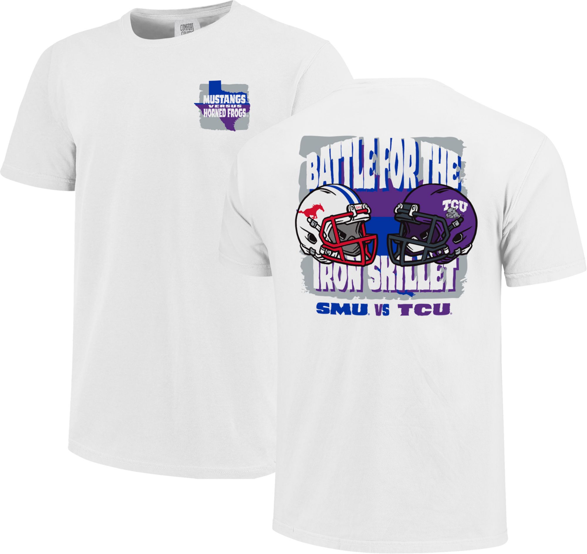 Image One Men's NCAA White Skillet Rivalry Helmet T-Shirt product image