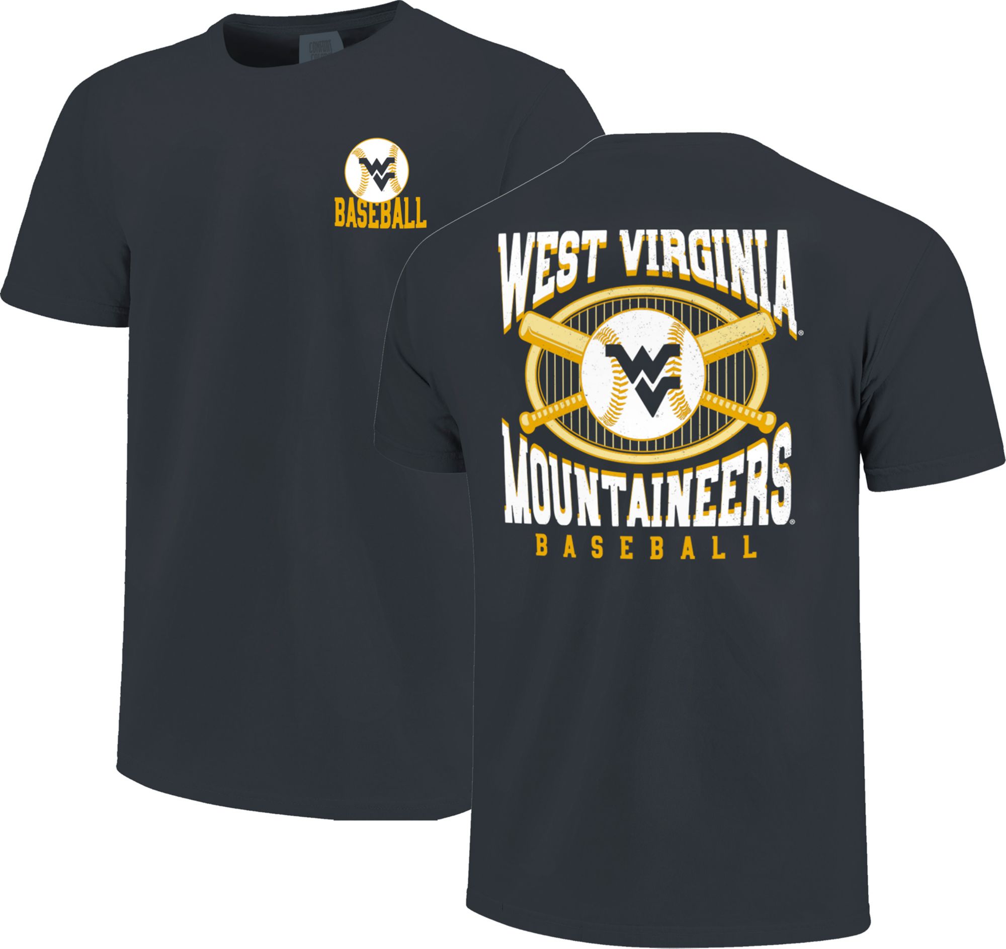 Image One Men's West Virginia Mountaineers Blue Baseball Pin T-Shirt product image
