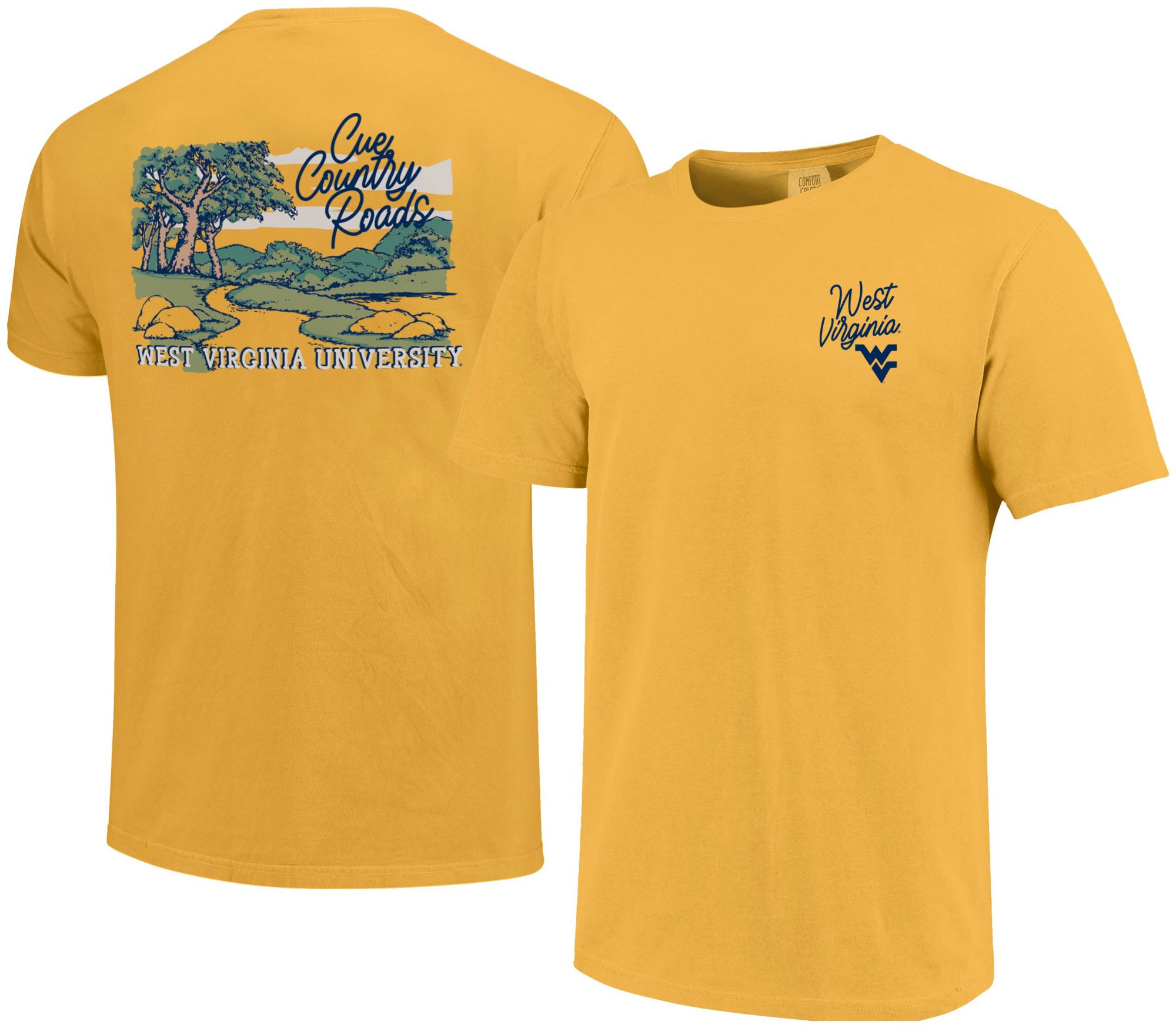 Image One Men's West Virginia Mountaineers Citrus 'Cue Country Roads' Short Sleeve T-Shirt product image