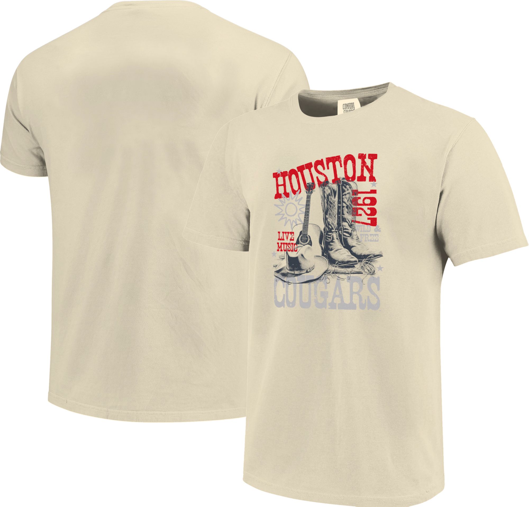 Image One Women's Houston Cougars Ivory Live T-Shirt product image