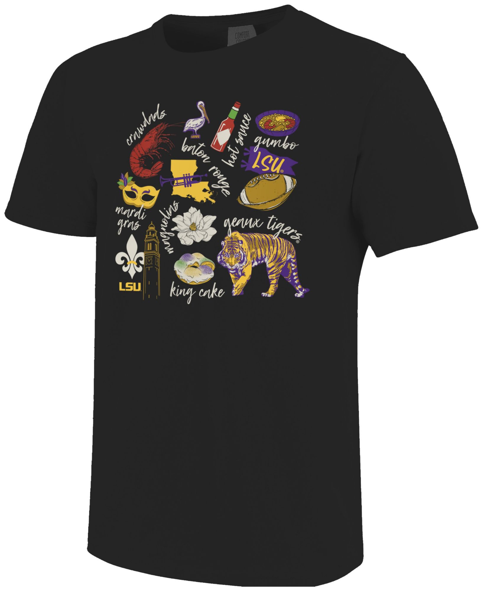 Image One Women's LSU Tigers Black 'All About LA' Short Sleeve T-Shirt product image