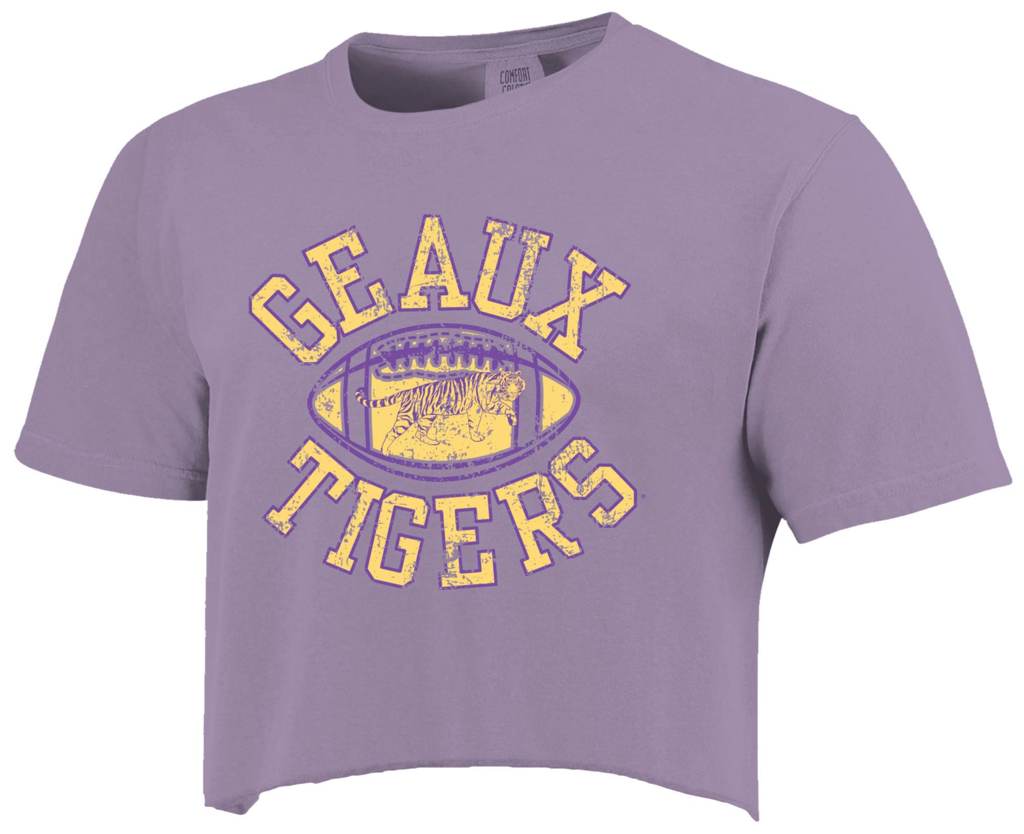 Image One Women's LSU Tigers Orchid Comfort Colors Short Sleeve T-Shirt product image