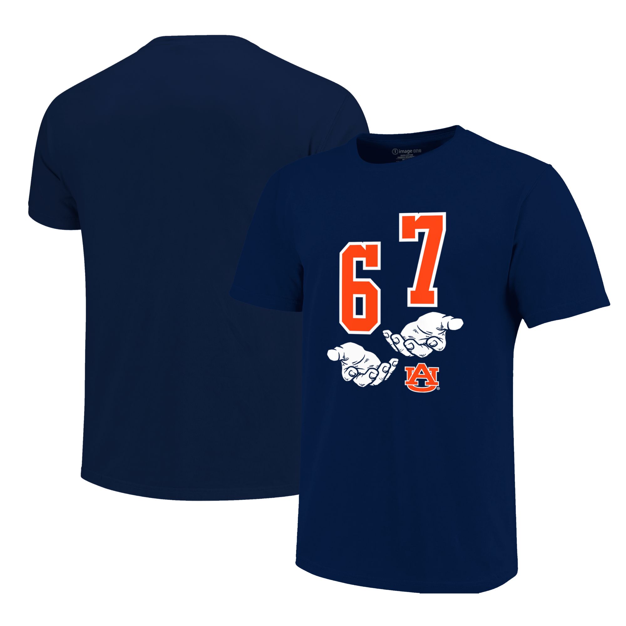 Image One Youth Auburn Tigers Navy Six Seven T-Shirt product image