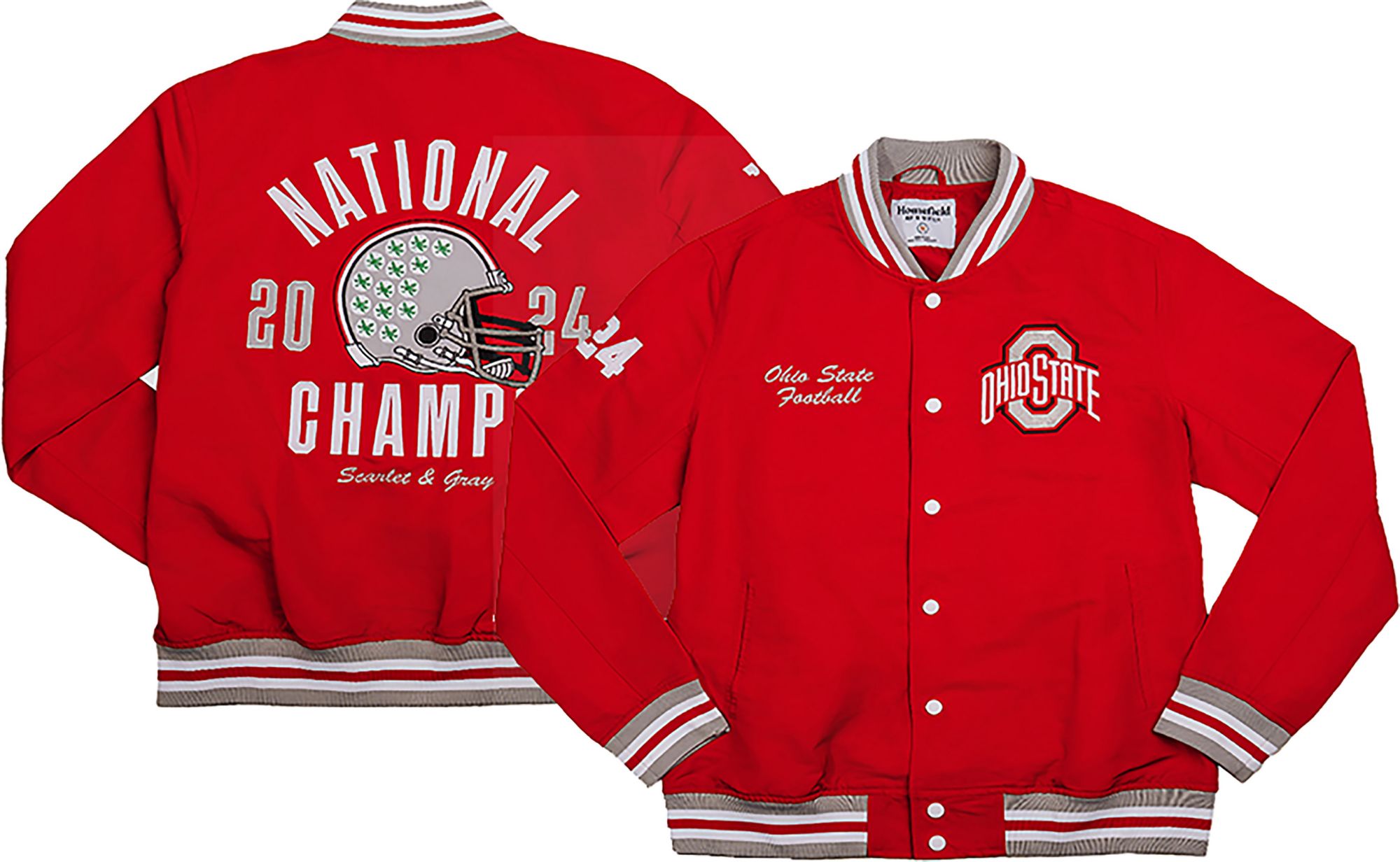 Homefield Adult Ohio State Buckeyes Scarlett Champs Bomber Jacket product image