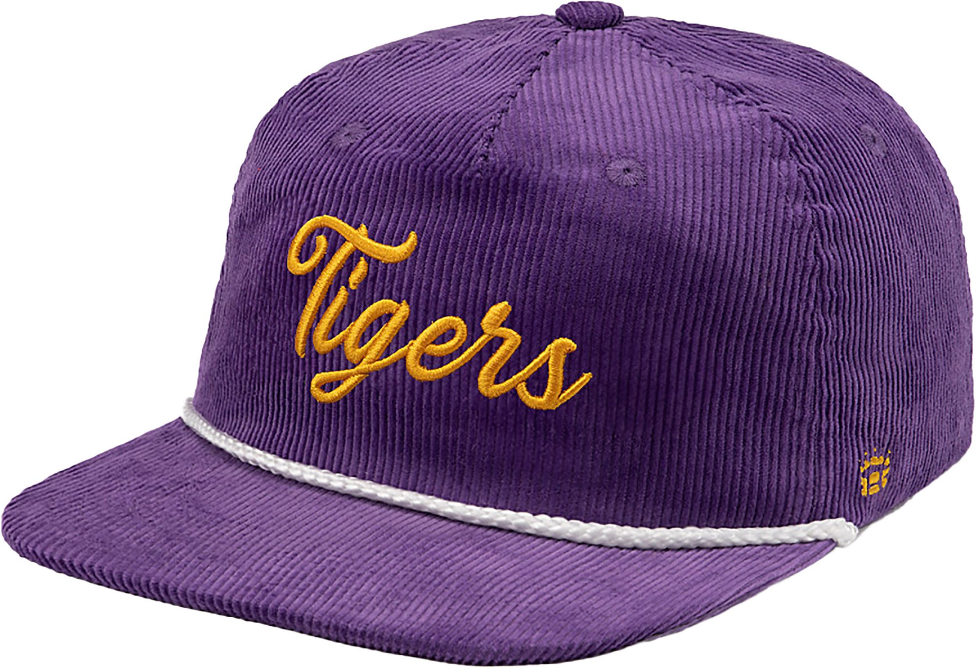 Homefield Adult LSU Tigers Purple Courduroy Script Snapback Hat product image