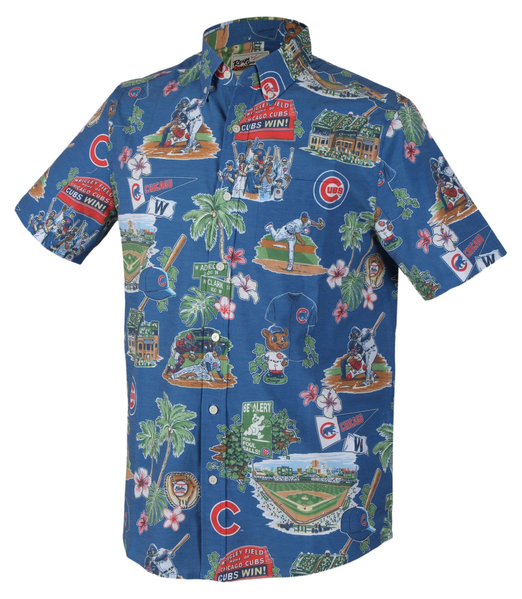 Reyn Spooner Men's Chicago Cubs Blue Scenic Button-Down Shirt product image
