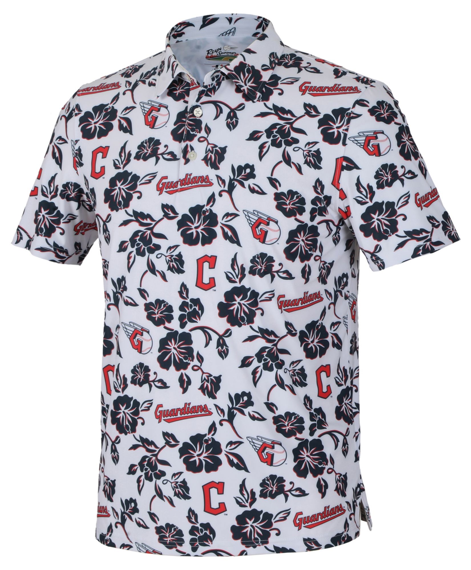 Reyn Spooner Men's Cleveland Guardians White Gameday Pua Polo product image