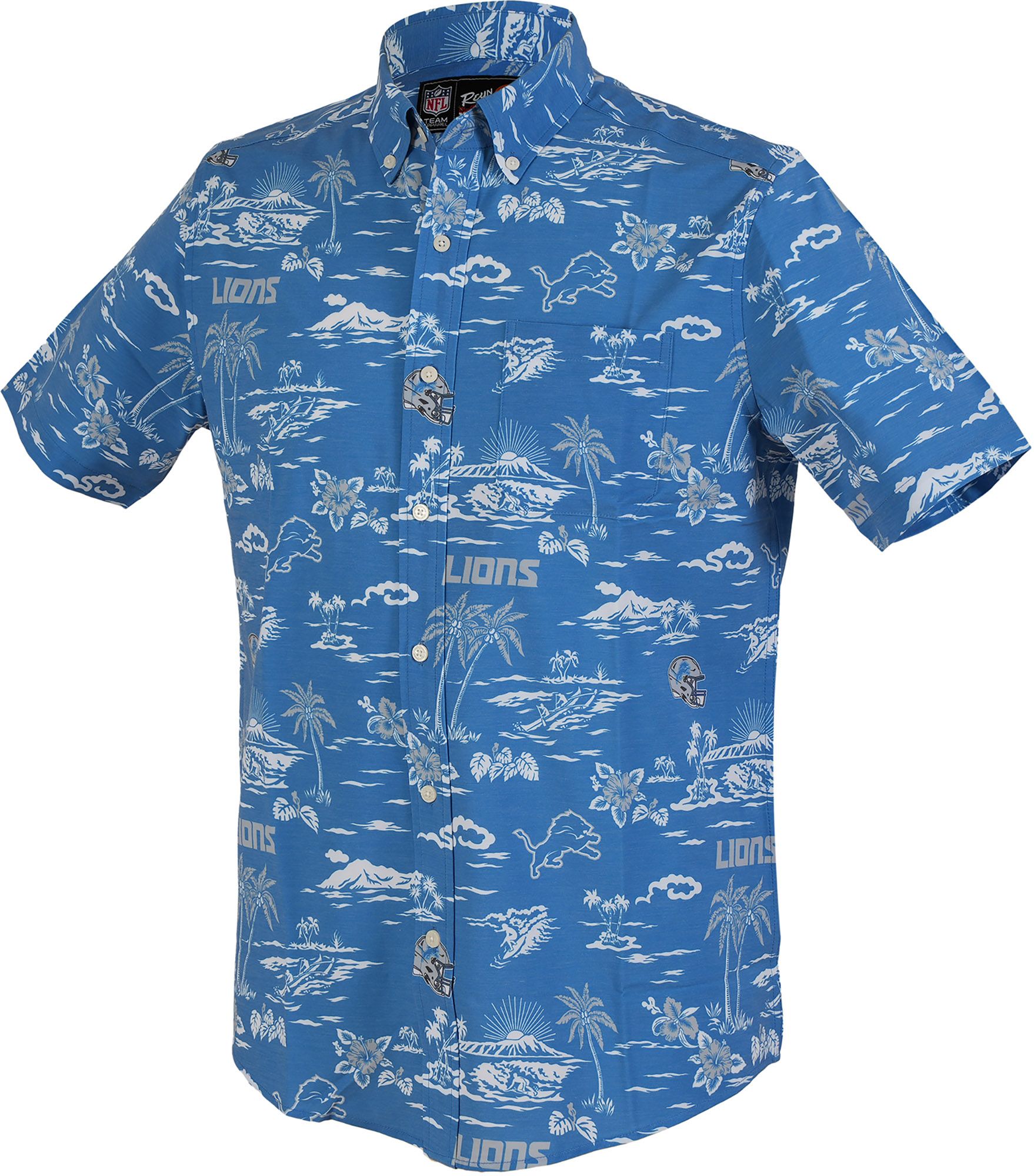 Reyn Spooner Men's Detroit Lions Gameday Blue Button Down Shirt product image