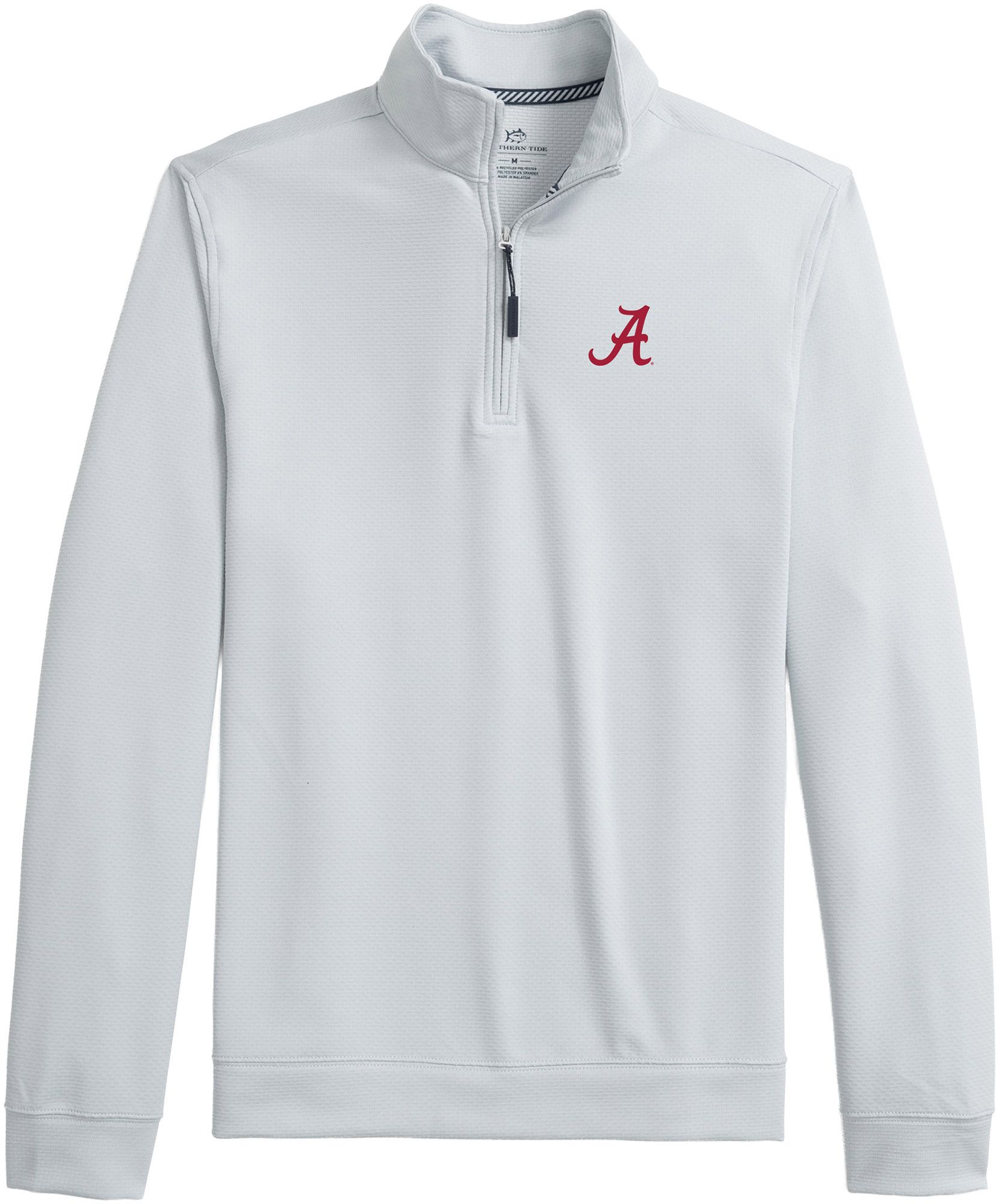 Southern Tide Men's Alabama Crimson Tide Grey Schooner Quarter-Zip Jacket product image