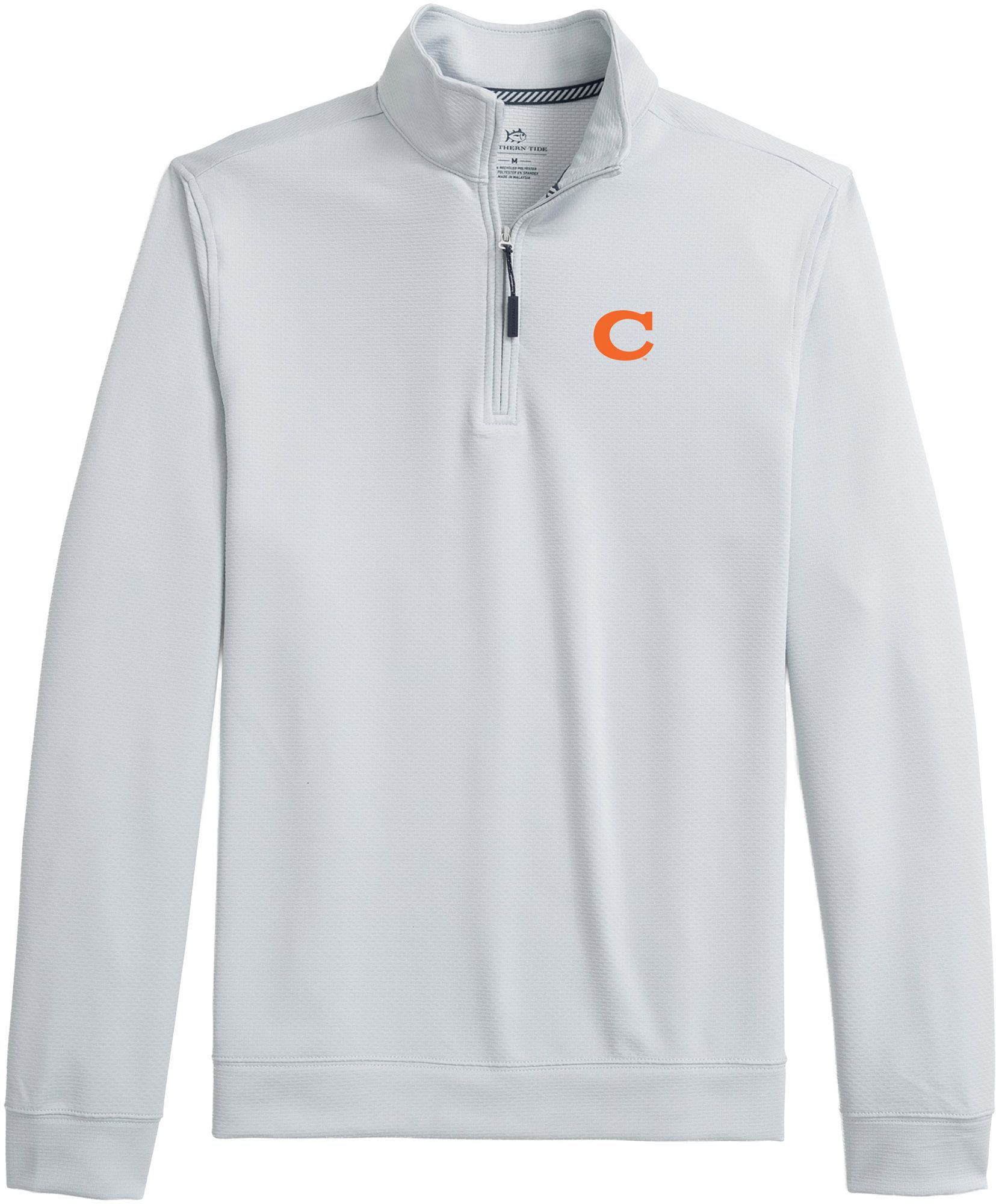 Southern Tide Men's Clemson Tigers Grey Schooner Quarter-Zip Jacket product image