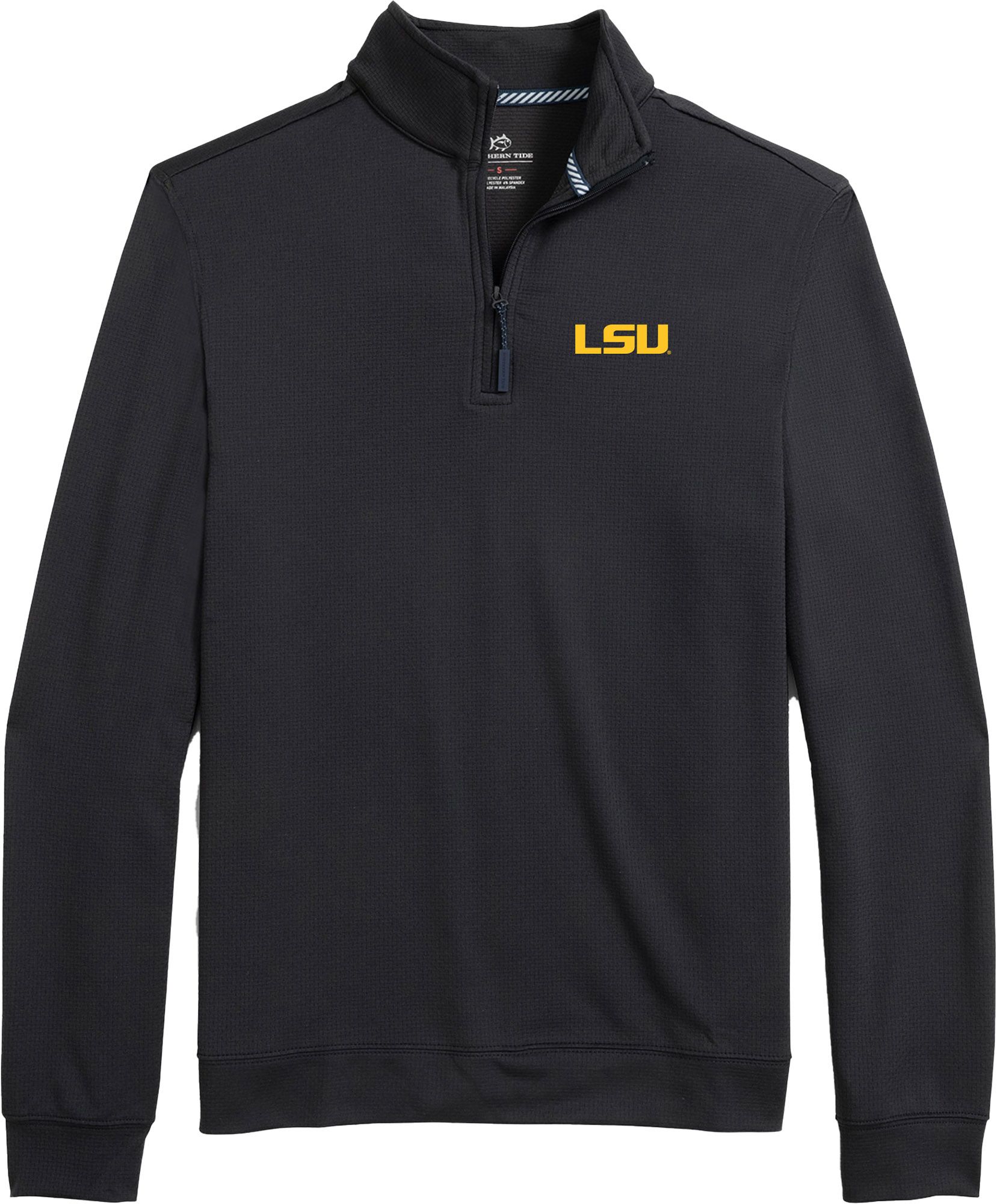 Southern Tide Men's LSU Tigers Black Schooner Quarter-Zip Jacket product image