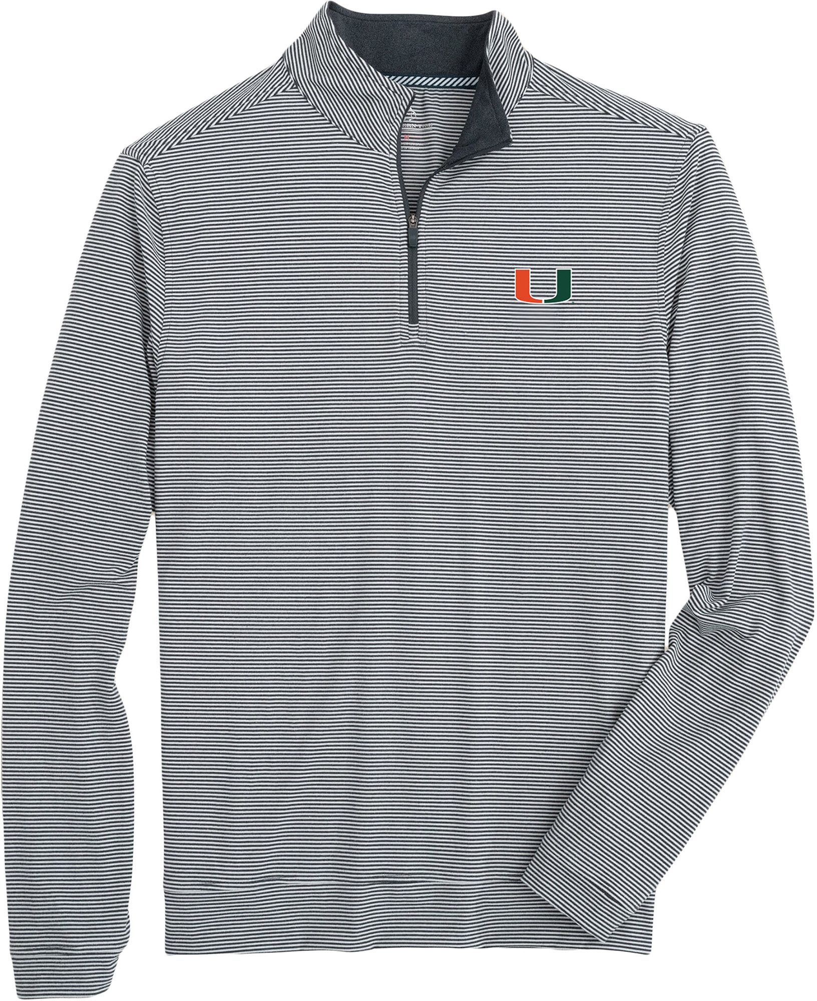Southern Tide Men's Miami Hurricanes Black Quarter-Zip Pullover product image