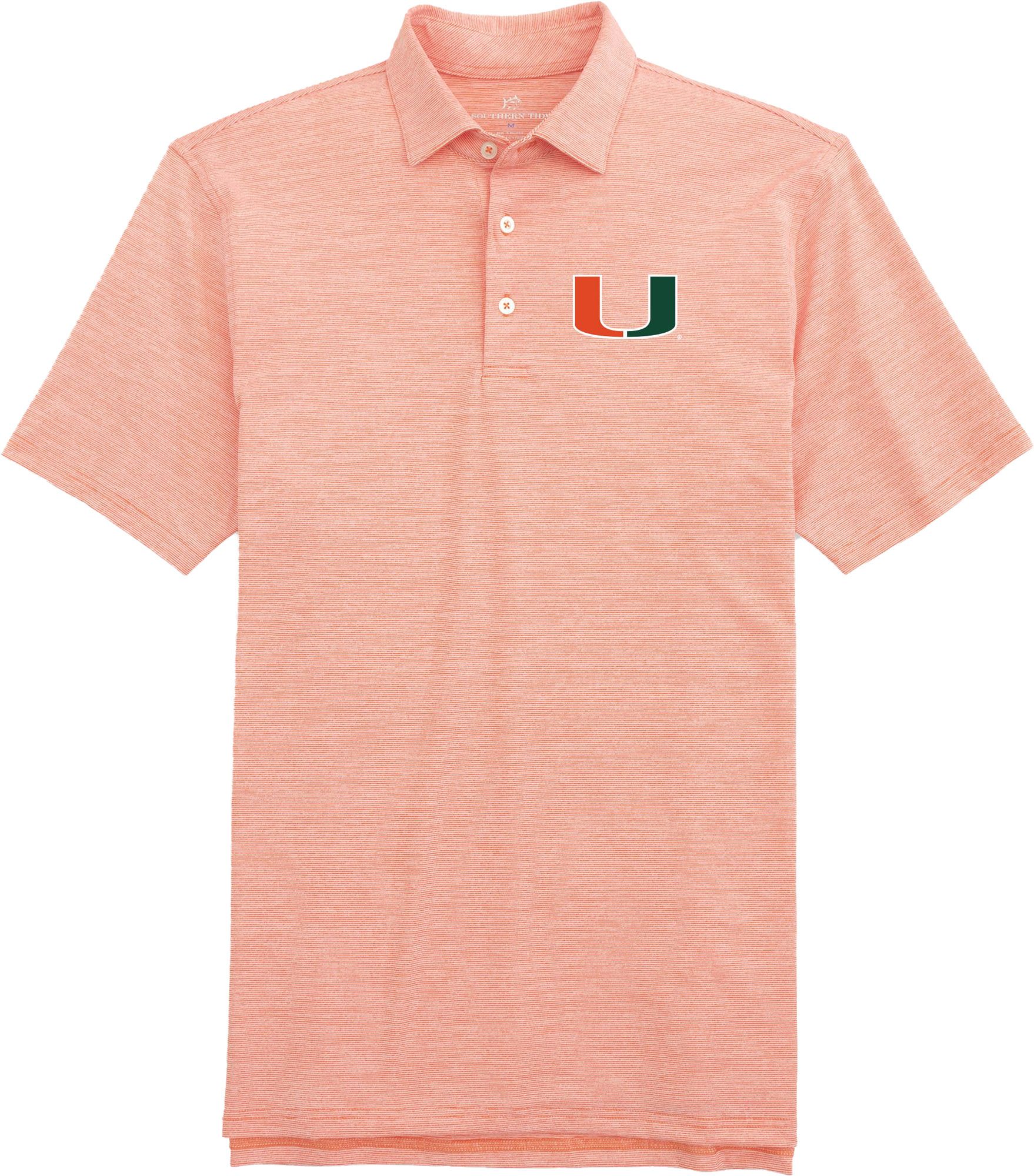 Southern Tide Men's Miami Hurricanes Orange Driver Spacedye Polo product image