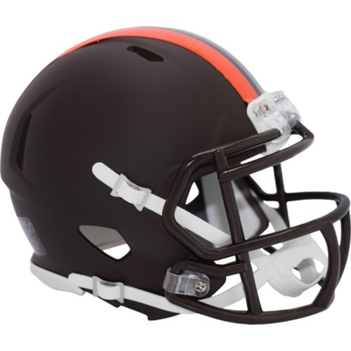 cleveland indians football helmet Browns Alpha Dog Dark Matte Brown 2025 On-Field Revolution Speed Mini Field Alternate 2023 Cleveland Browns 2023 On Field