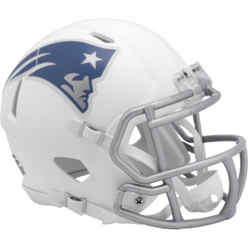 1 6 scale patriots football helmet for big headed figures Kayshon Boutte Signed New England Speed Full-Size Replica Foo — RSA SP face mask New England Patriots 1965-81 Mini