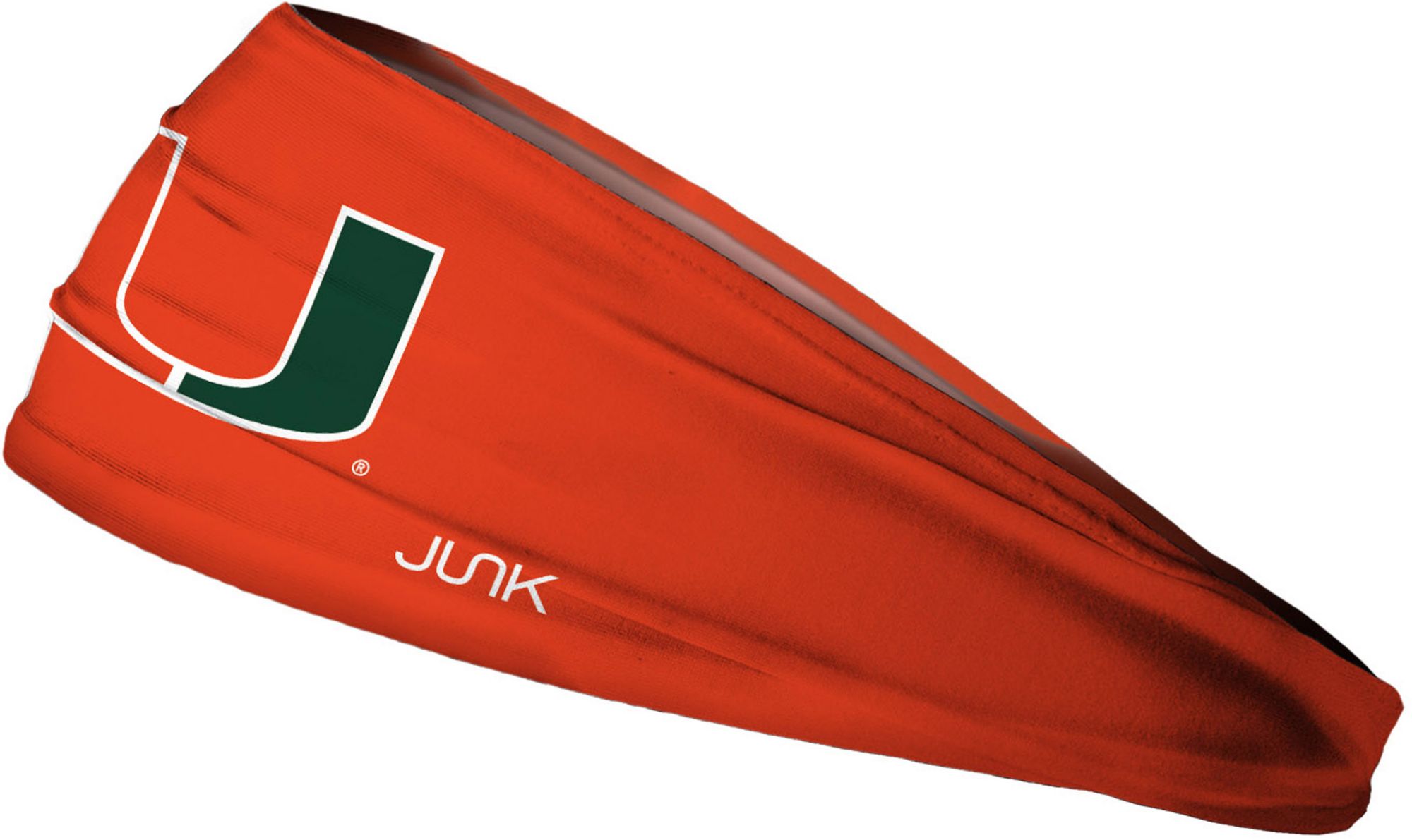 JUNK Brands Adult Miami Hurricanes Orange Logo Big Band Lite Headband product image