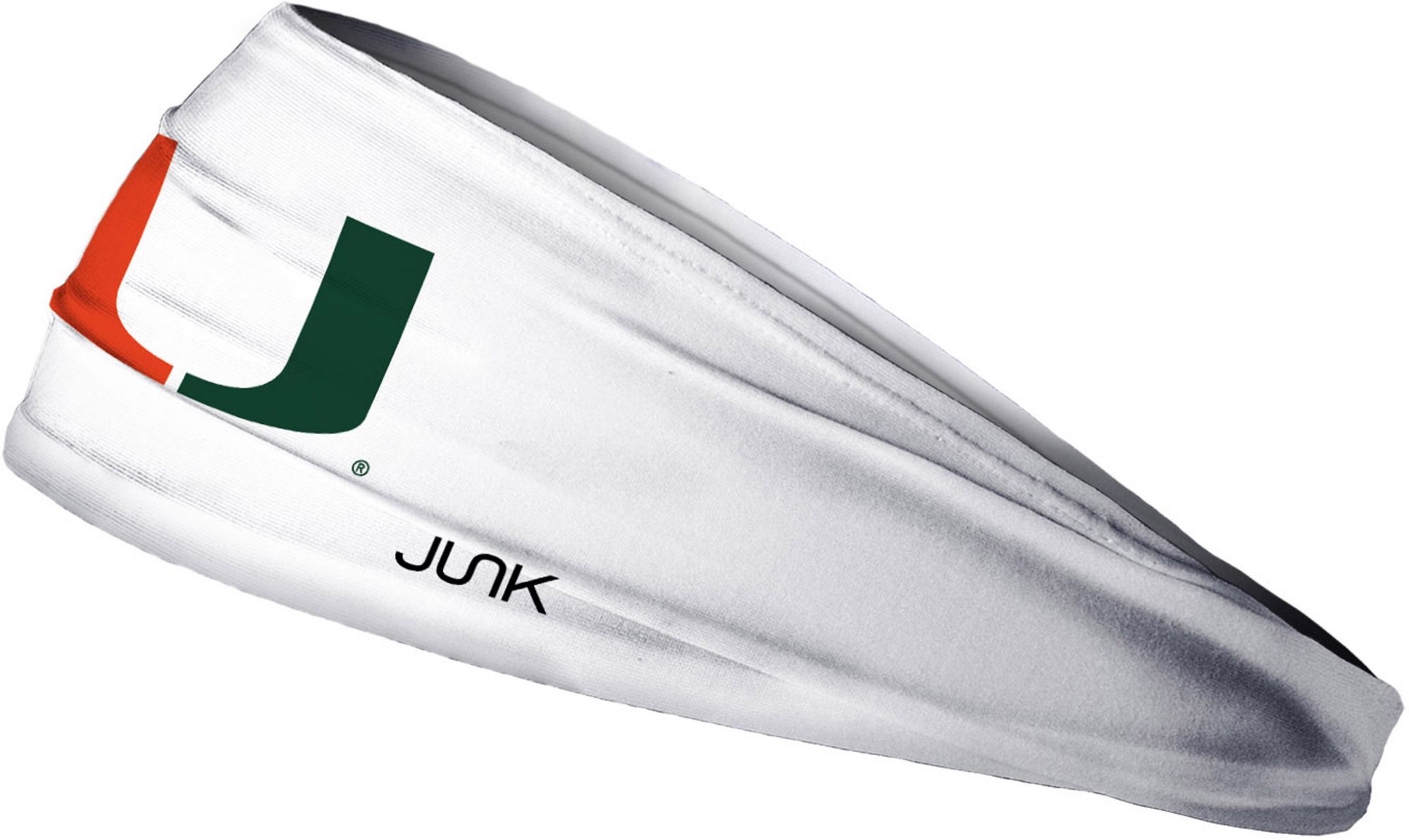 JUNK Brands Adult Miami Hurricanes White Logo Big Band Lite Headband product image