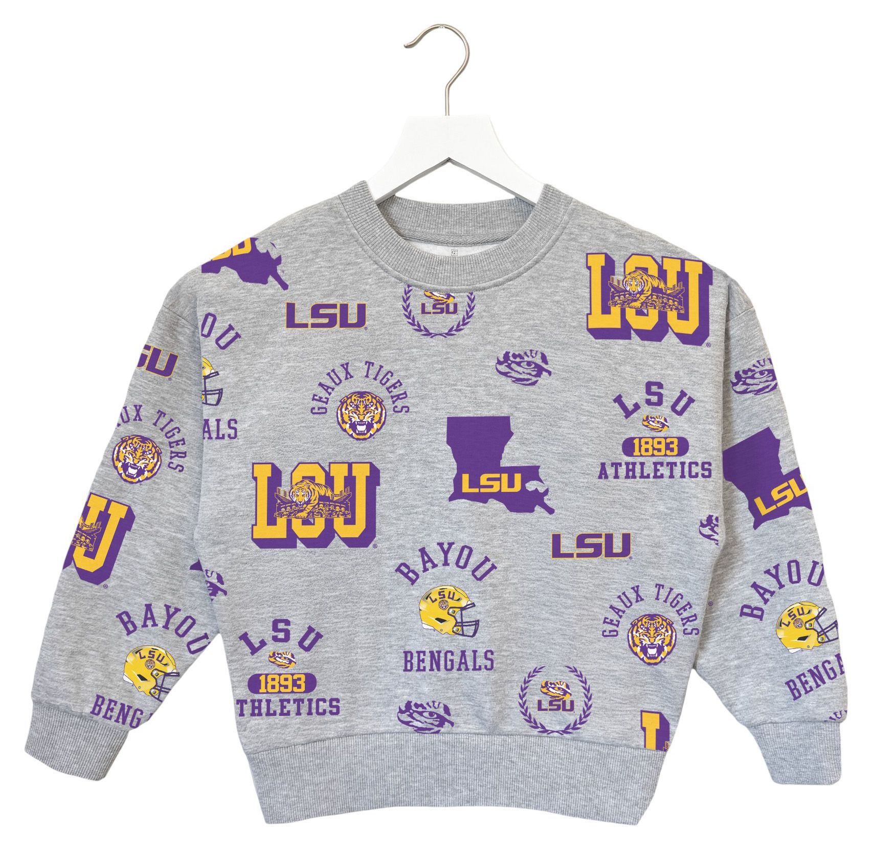 Gameday Couture Youth LSU Tigers Grey Repeat Sweatshirt product image