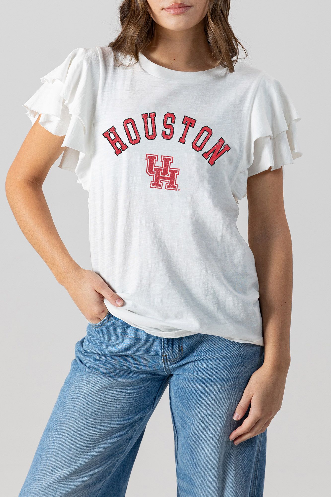 Gameday Couture Women's Houston Cougars White Flutter T-Shirt product image