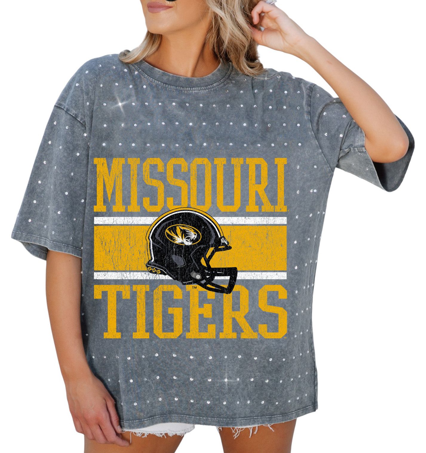 Gameday Couture Women's Missouri Tigers Grey Rhinestone T-Shirt product image