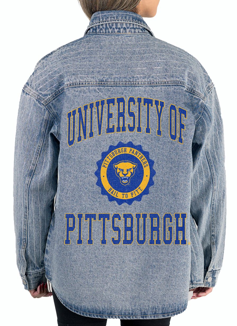 Gameday Couture Women's Pitt Panthers Denim Instant Replay Jacket product image
