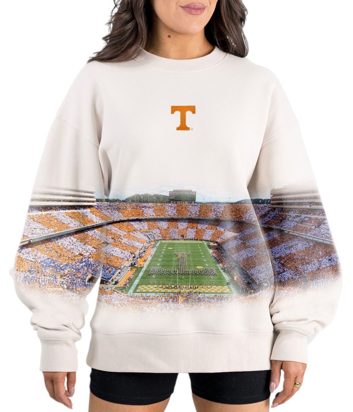 Gameday Couture Women's Tennessee Volunteers Ivory Power Move Crew Pullover Sweatshirt product image