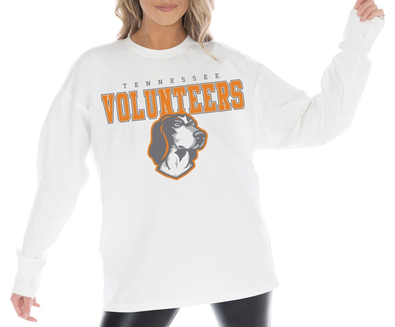 Gameday Couture Women's Tennessee Volunteers White Big Goals Dog Long Sleeve T-Shirt product image