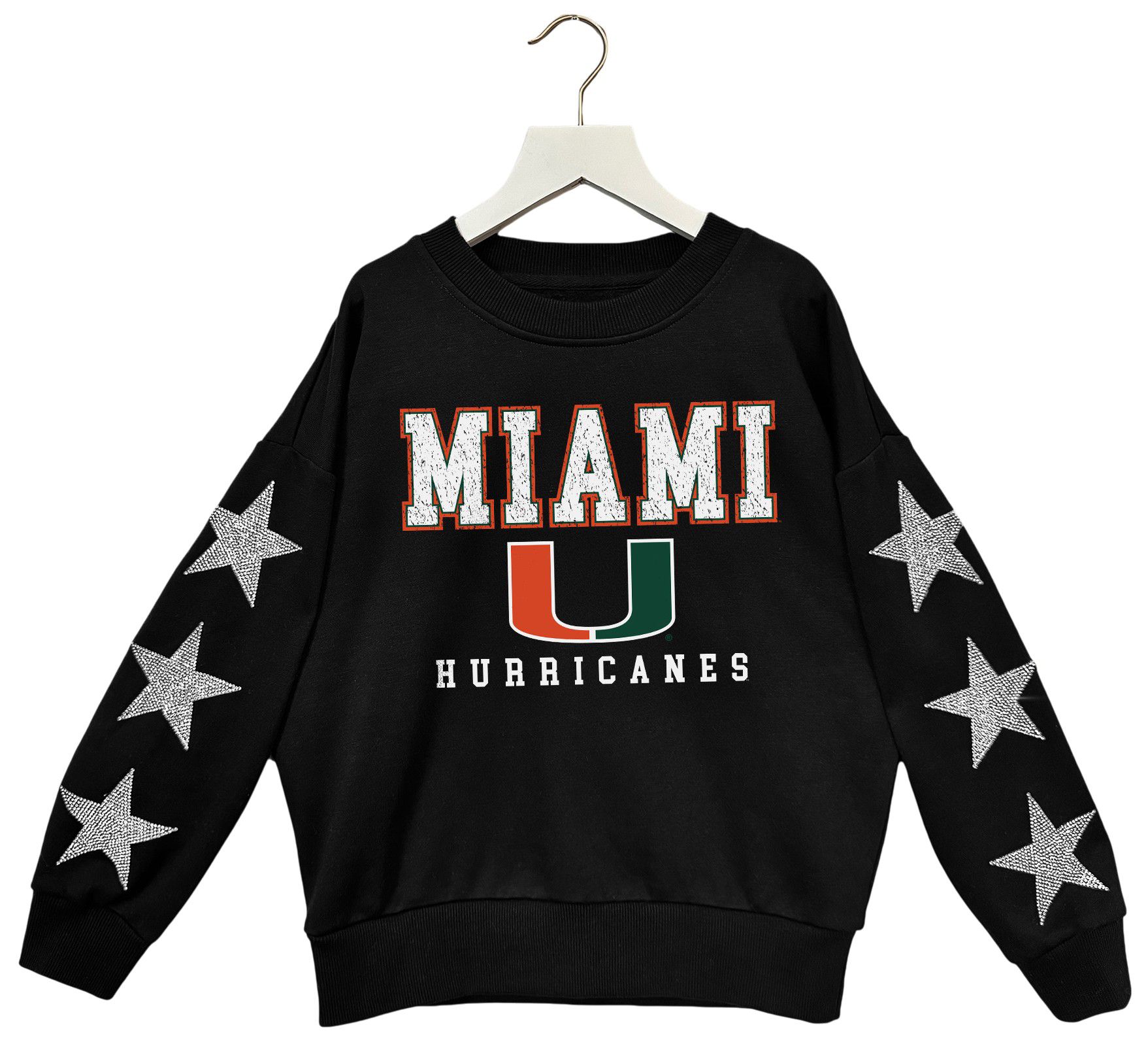 Gameday Couture Youth Miami Hurricanes Black Star Sleeve Sweatshirt product image