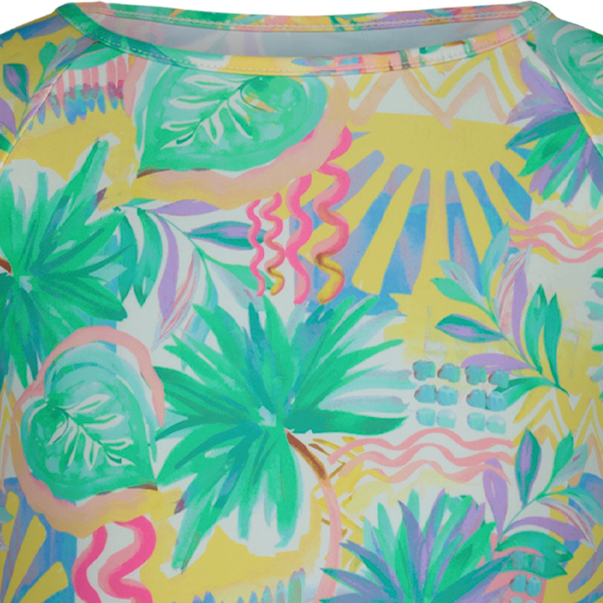 Roxy Girls' Palm Sun Long Sleeve Crop Raglan Swim Set product image
