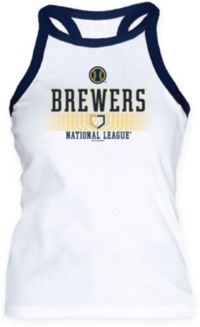 売れ筋商品|||ニューエラ カットソー トップス レディース Women's White Milwaukee Brewers Gameday Pinstripe Tank Top White womens-new-era-white-milwaukee