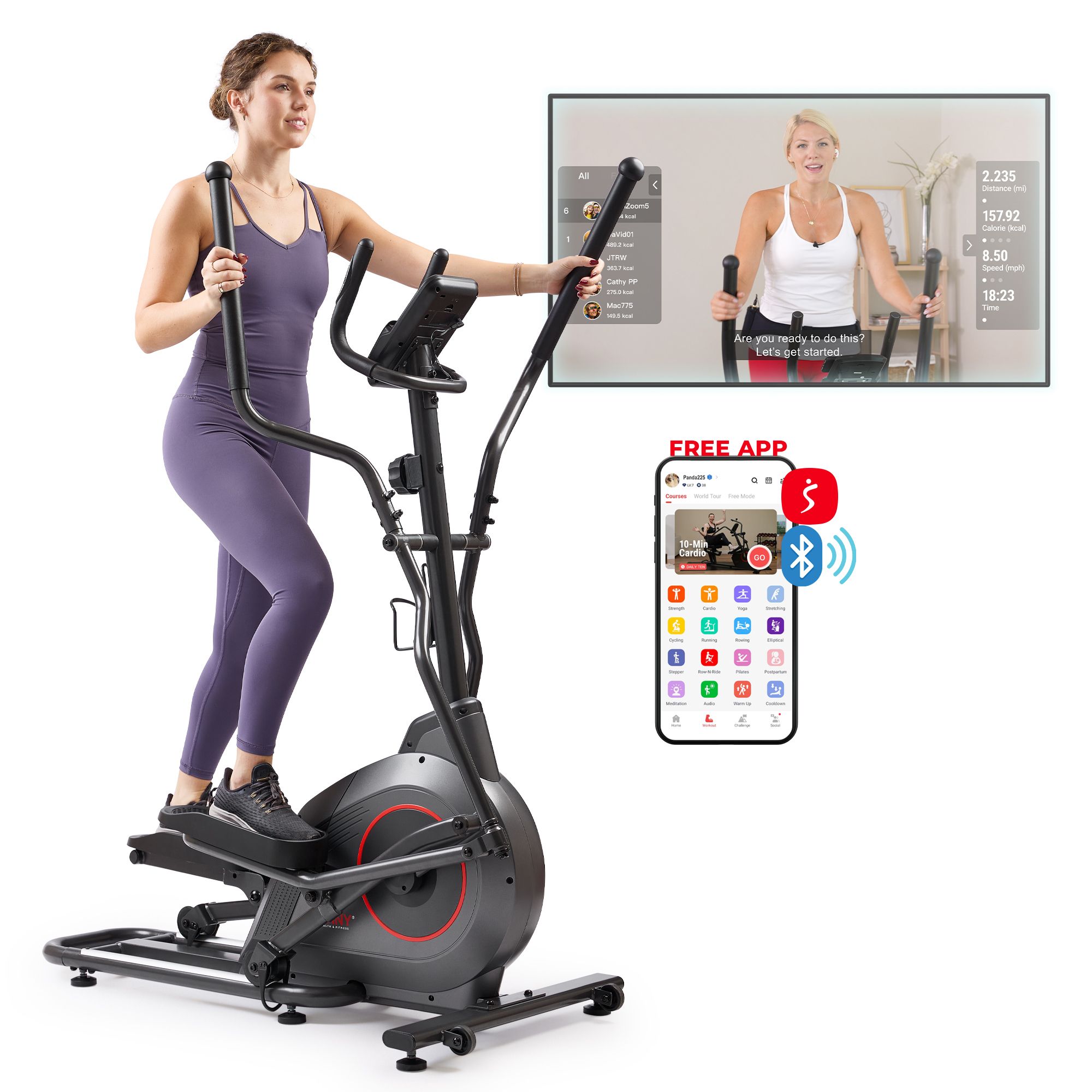 Sunny Health & Fitness Smart Magnetic Elliptical product image