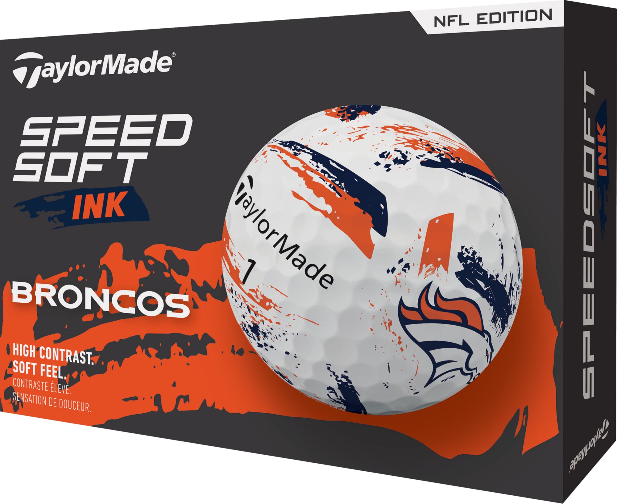 TaylorMade 2025 SpeedSoft Ink Denver Broncos Golf Balls product image