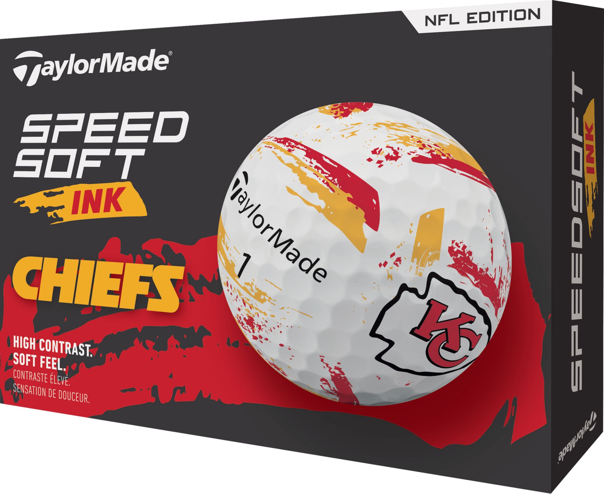 TaylorMade 2025 SpeedSoft Ink Kansas City Chiefs Golf Balls product image