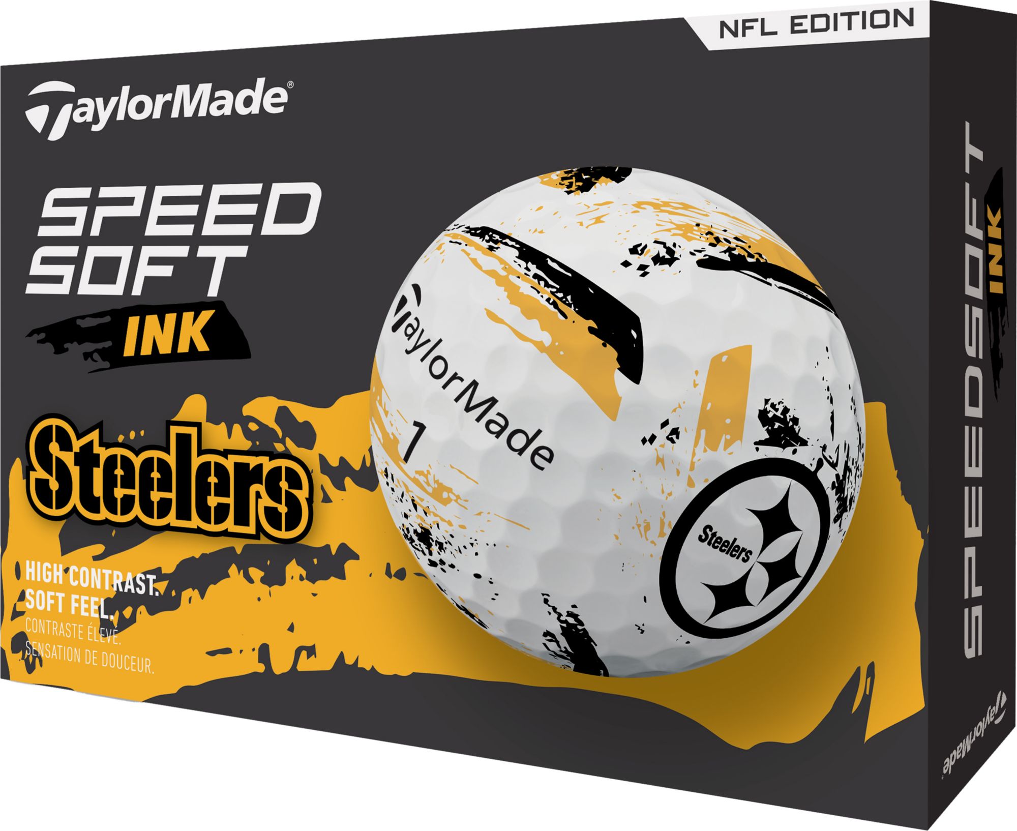 TaylorMade 2025 SpeedSoft Ink Pittsburgh Steelers Golf Balls product image