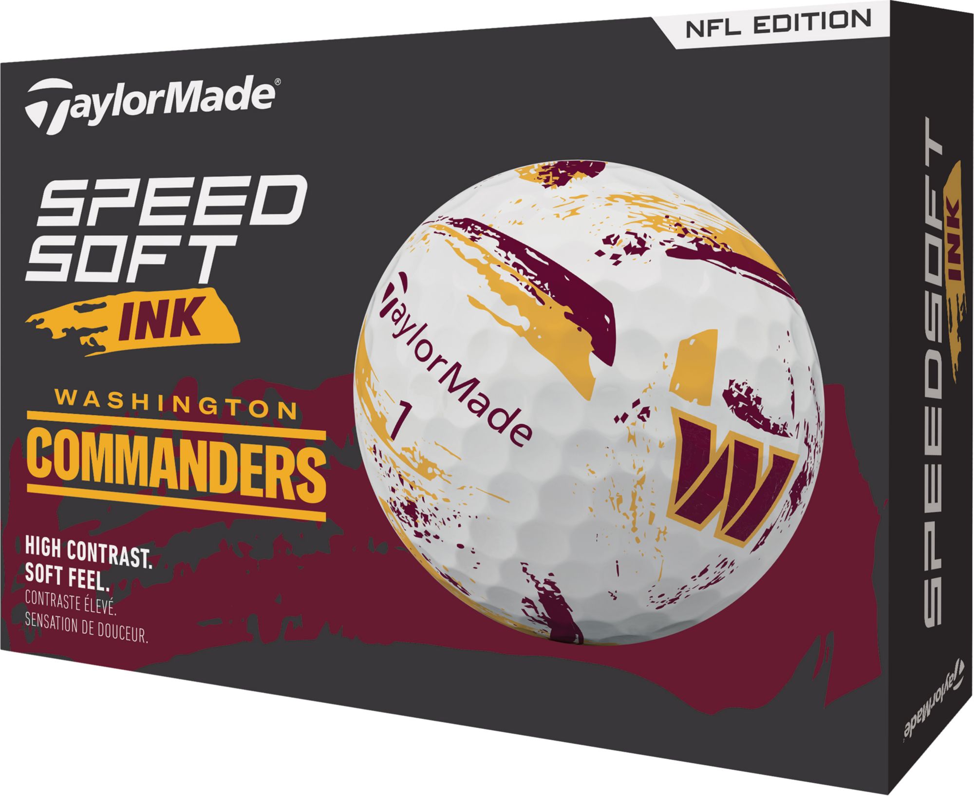 TaylorMade 2025 SpeedSoft Ink Washington Commanders Golf Balls product image