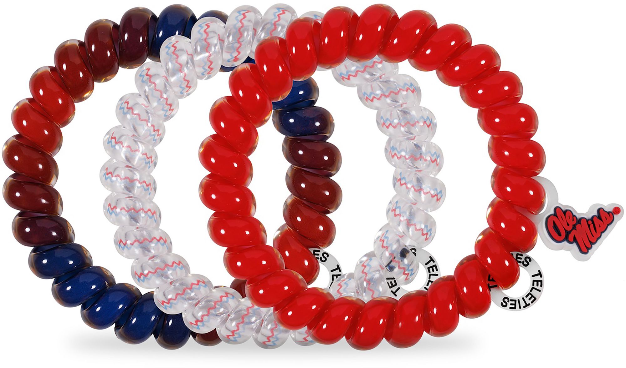 Teleties Women's Mississippi College Choctaws Red Large Hair Ties product image