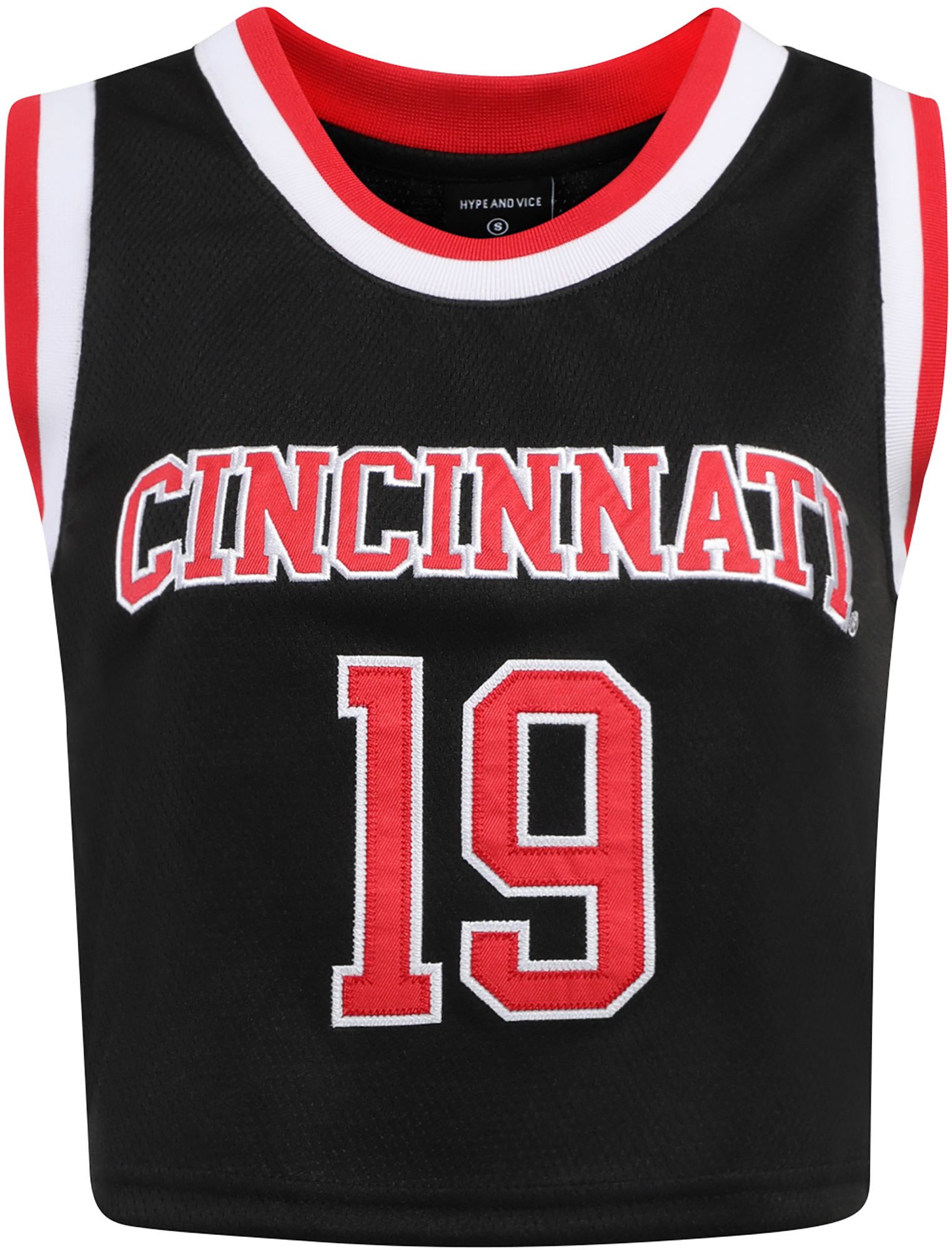 Hype and Vice Women's Cincinnati Bearcats Black Elevated Cropped Jersey product image