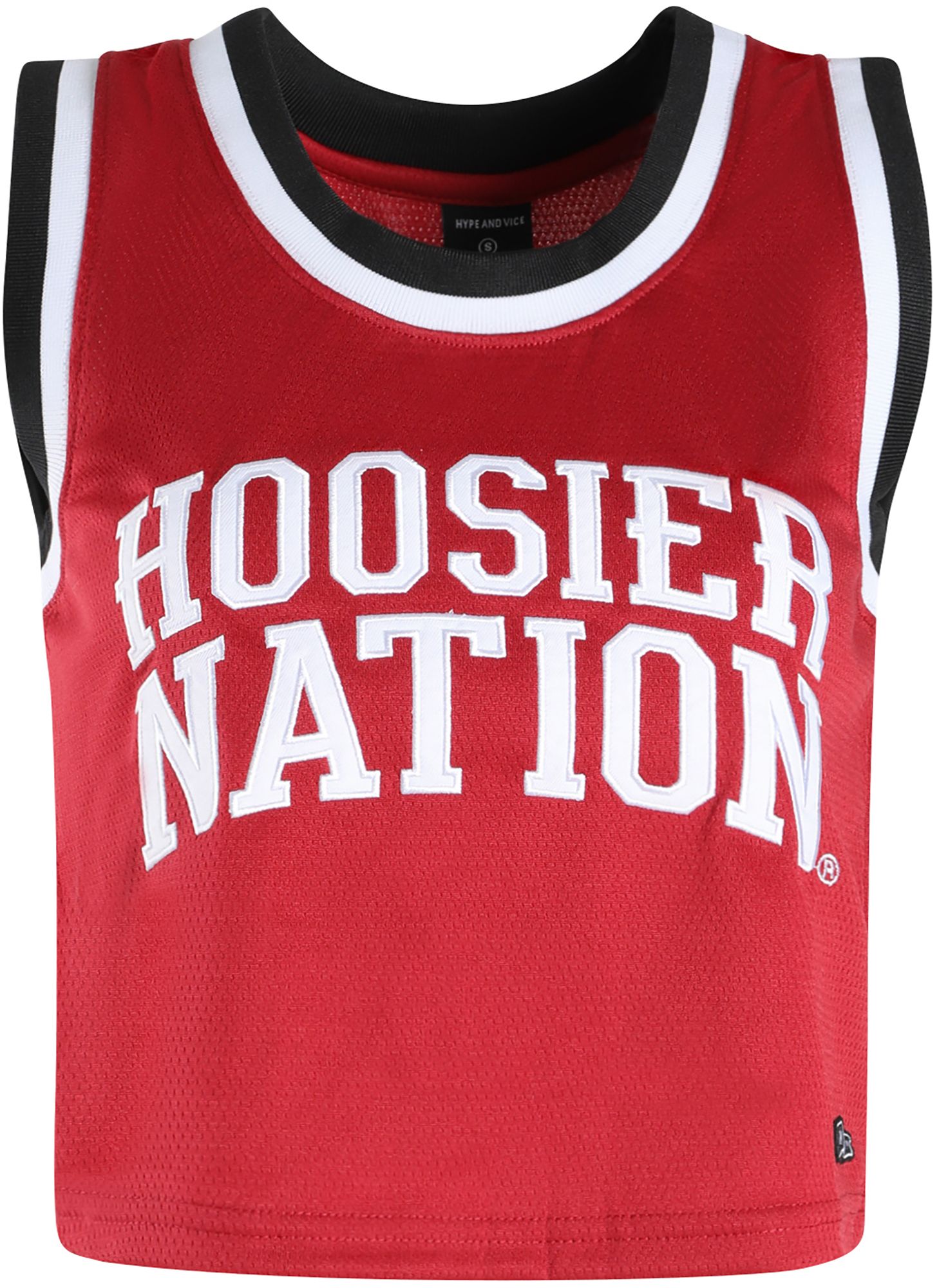 Hype and Vice Women's Indiana Hoosiers Red Elevated Cropped Jersey product image