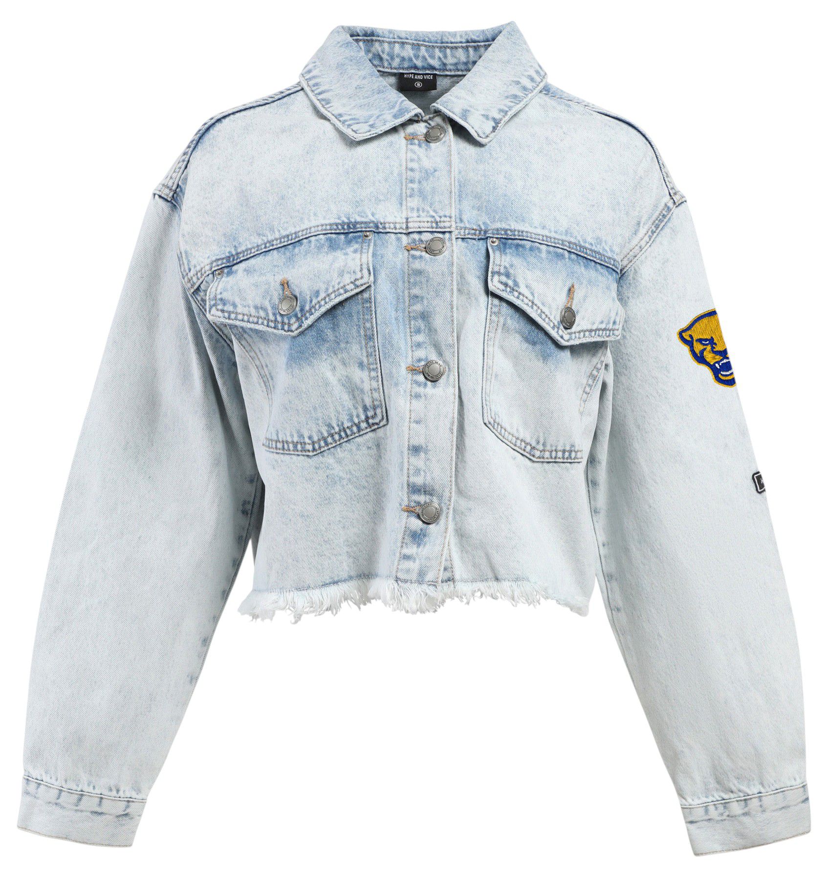 Hype and Vice Women's Pitt Panthers Blue Jean Jacket product image