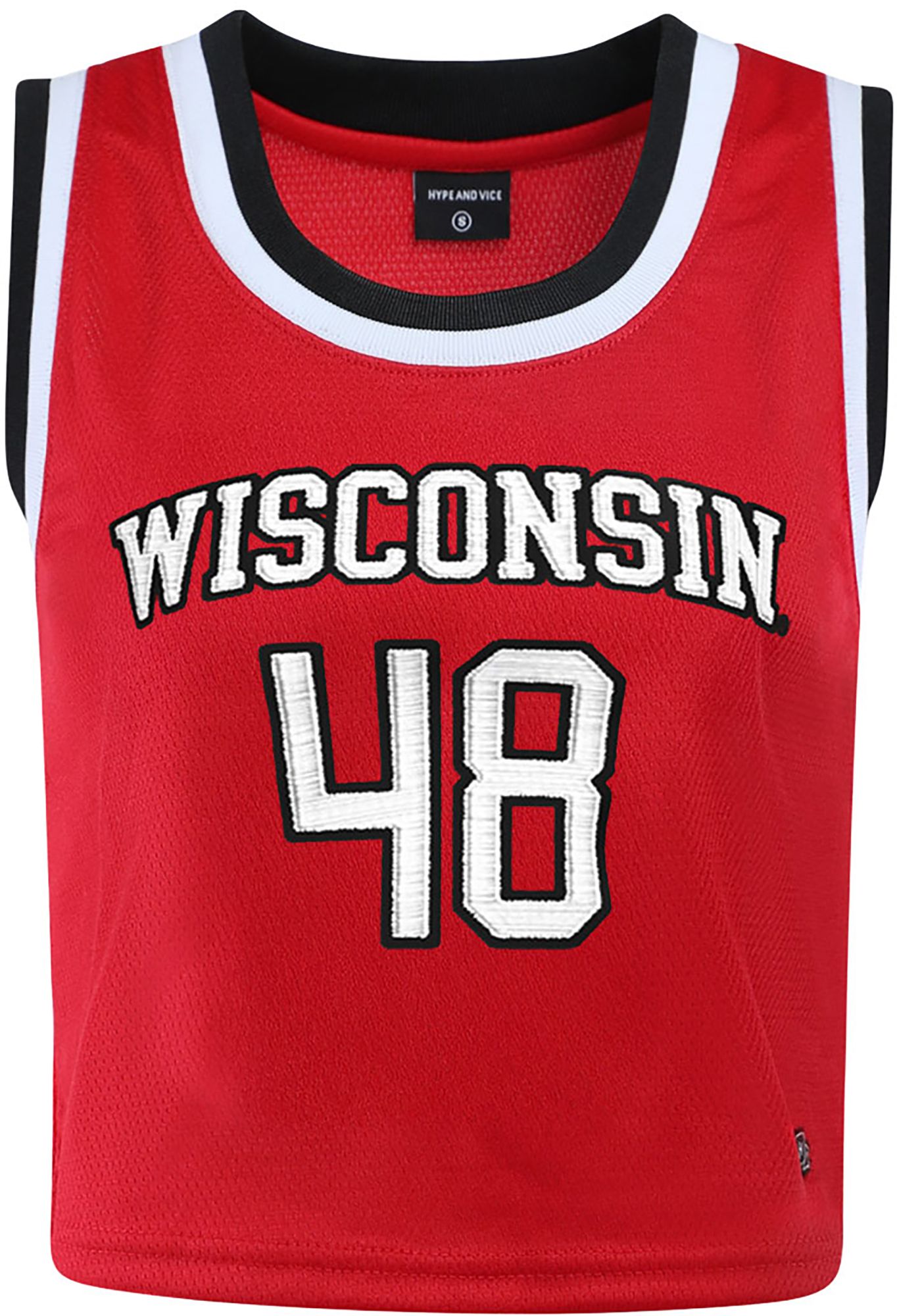 Hype and Vice Women's Wisconsin Badgers Red Elevated Cropped Jersey product image