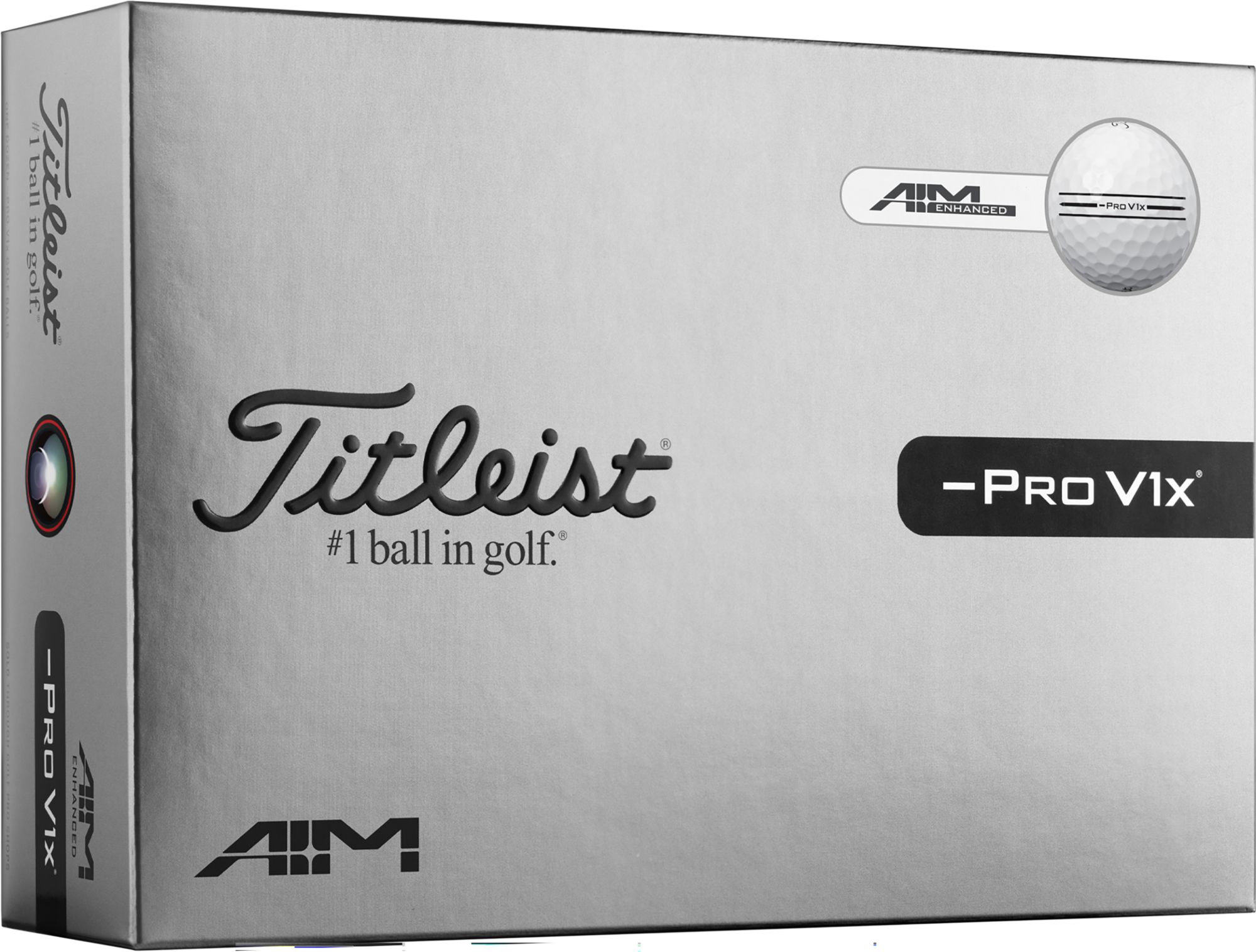 Titleist 2026 Pro V1x Left Dash AIM Enhanced Golf Balls product image